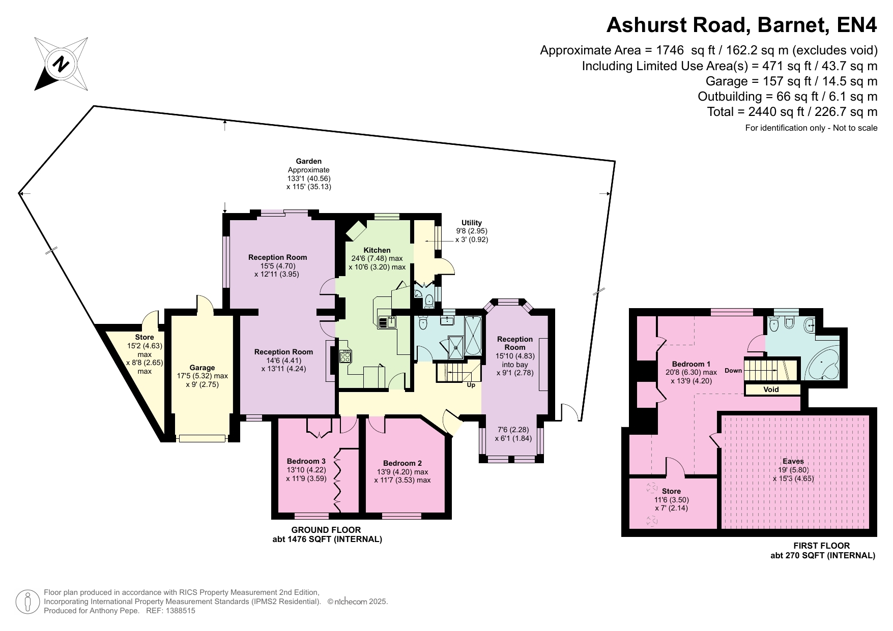 42, Ashurst Road, Cockfosters floorplan