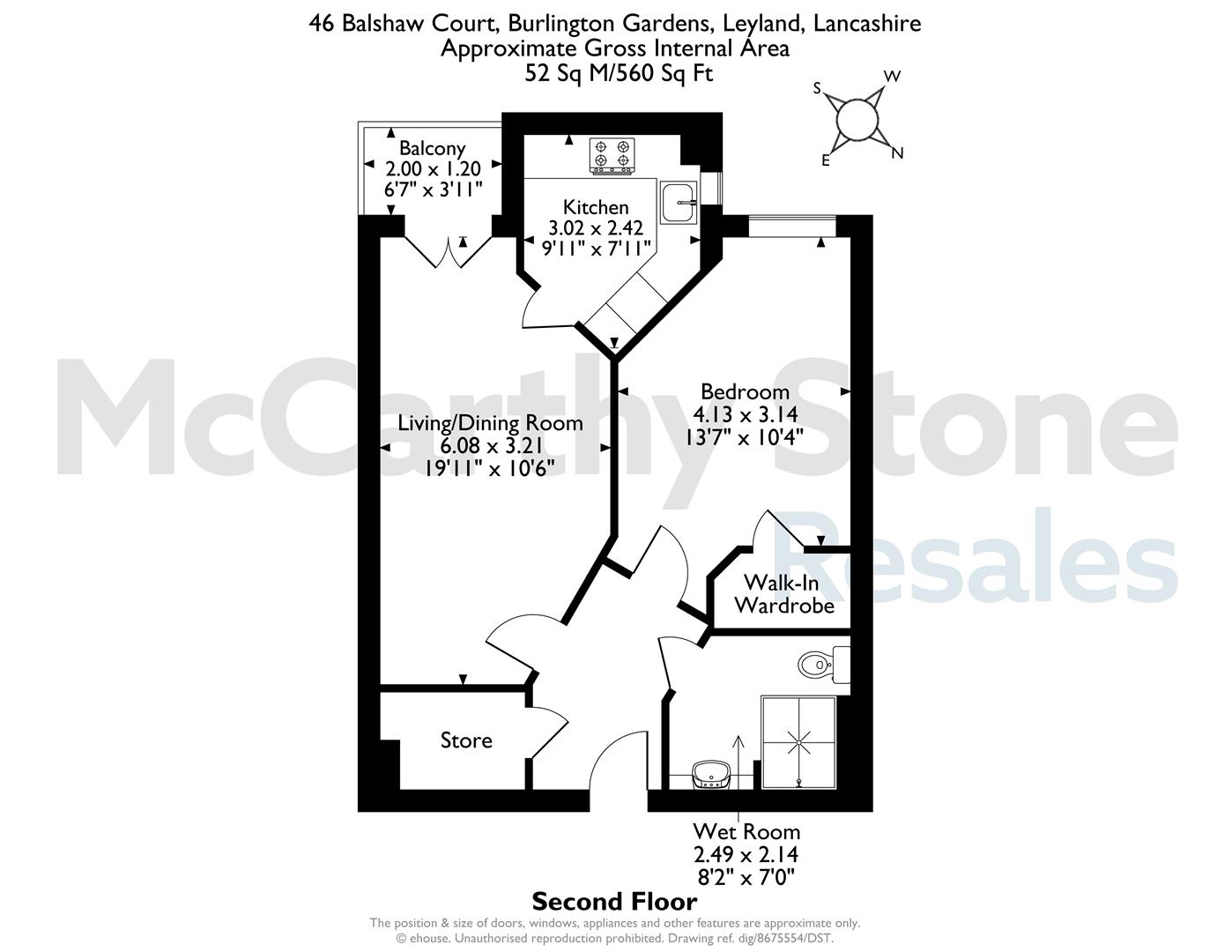 46 Balshaw Court, Burlington Gardens, Leyland floorplan