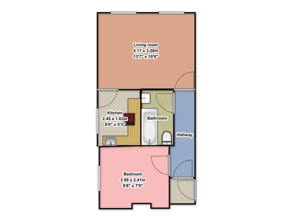 1 Bedrooms Flat to rent in Brunswick Place, Hove BN3