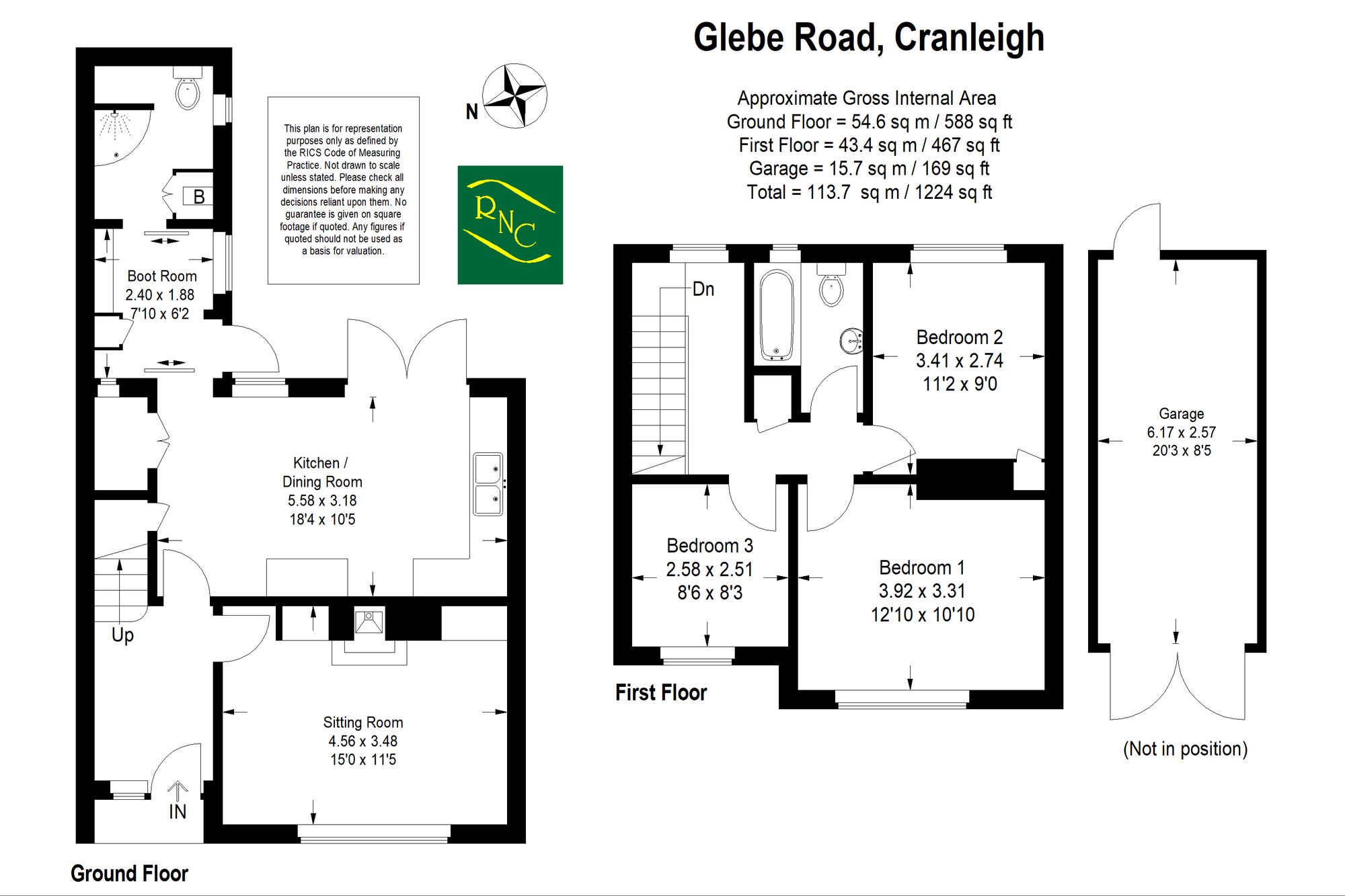 2 Glebe Road, Cranleigh floorplan