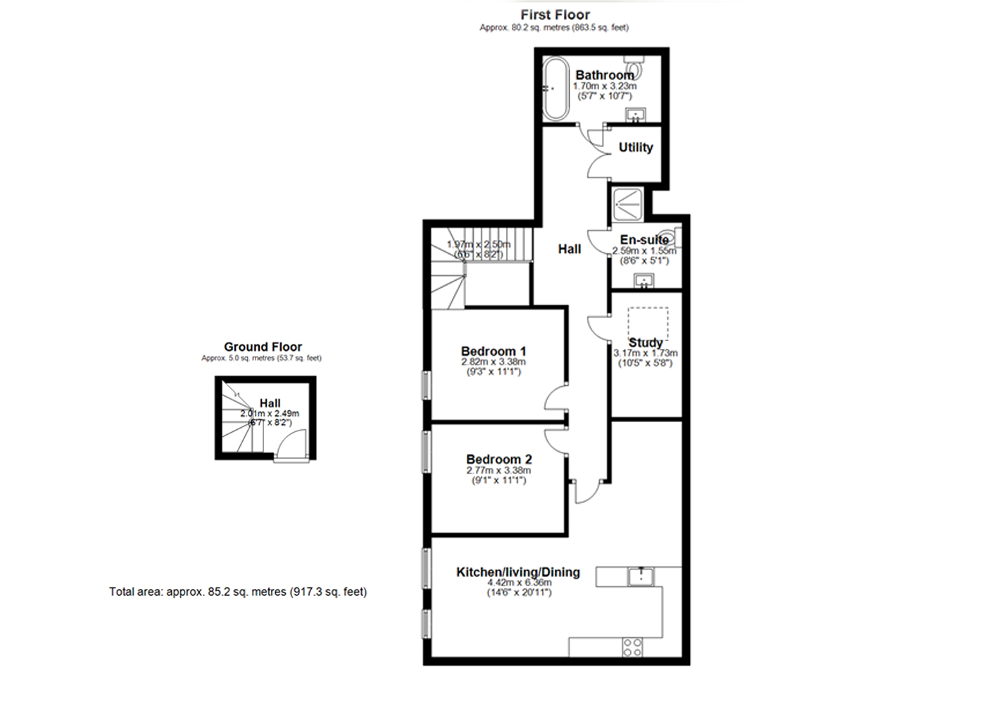 2 Bedrooms Flat for sale in Park Road, Bushey, Hertfordshire WD23