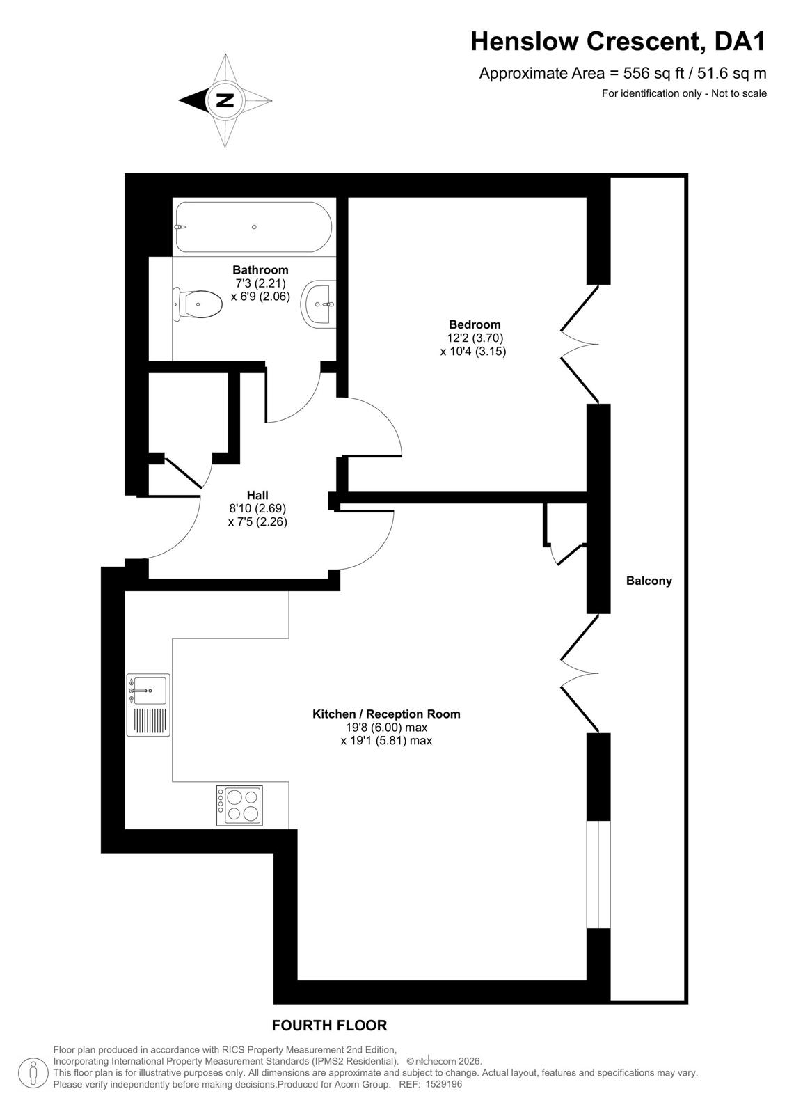 Flat 18, Bewick Villas, 7, Henslow Crescent, Kent floorplan