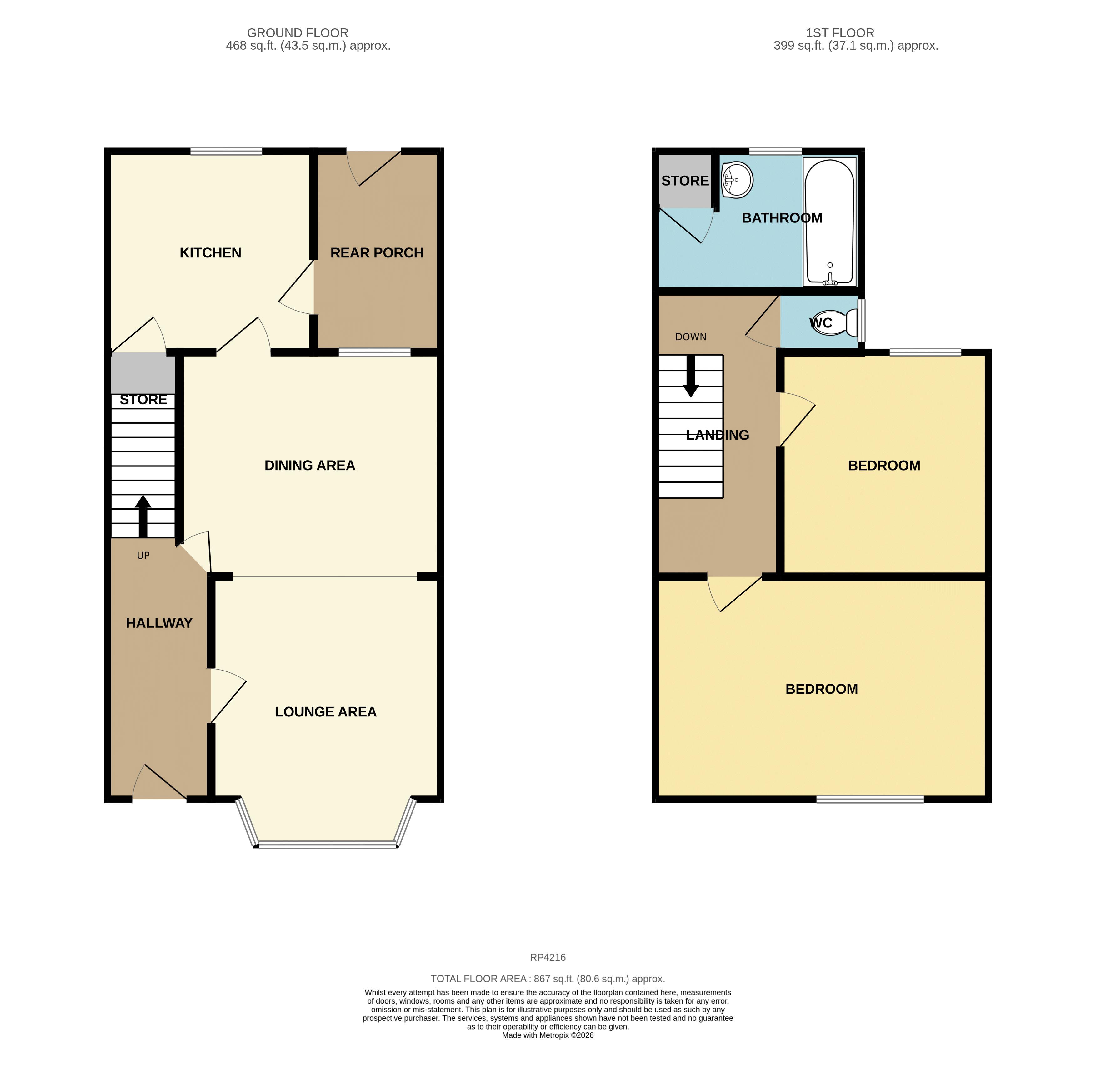 72, Park Road, Colwyn Bay floorplan