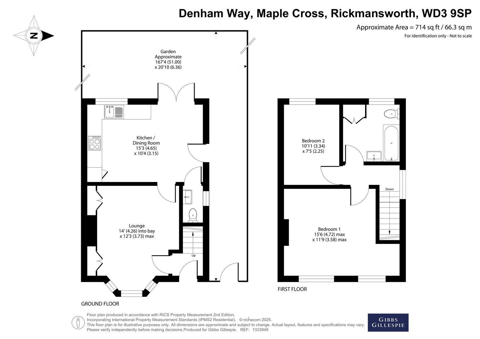 50, Denham Way, Rickmansworth floorplan