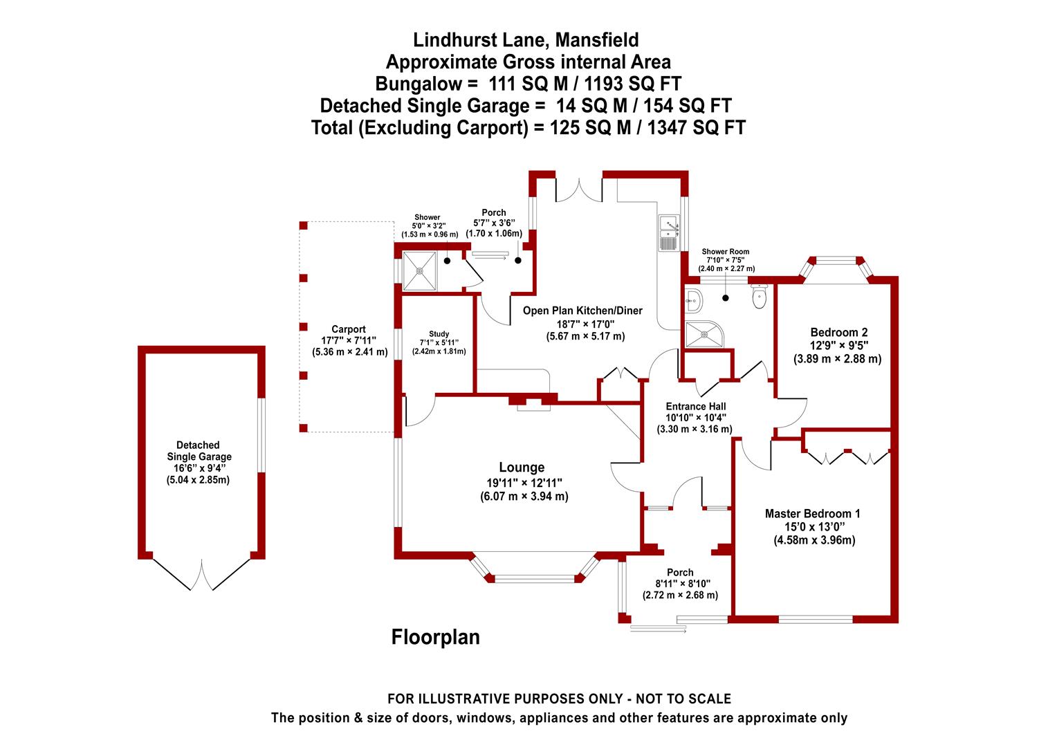 37, Lindhurst Lane, Mansfield floorplan