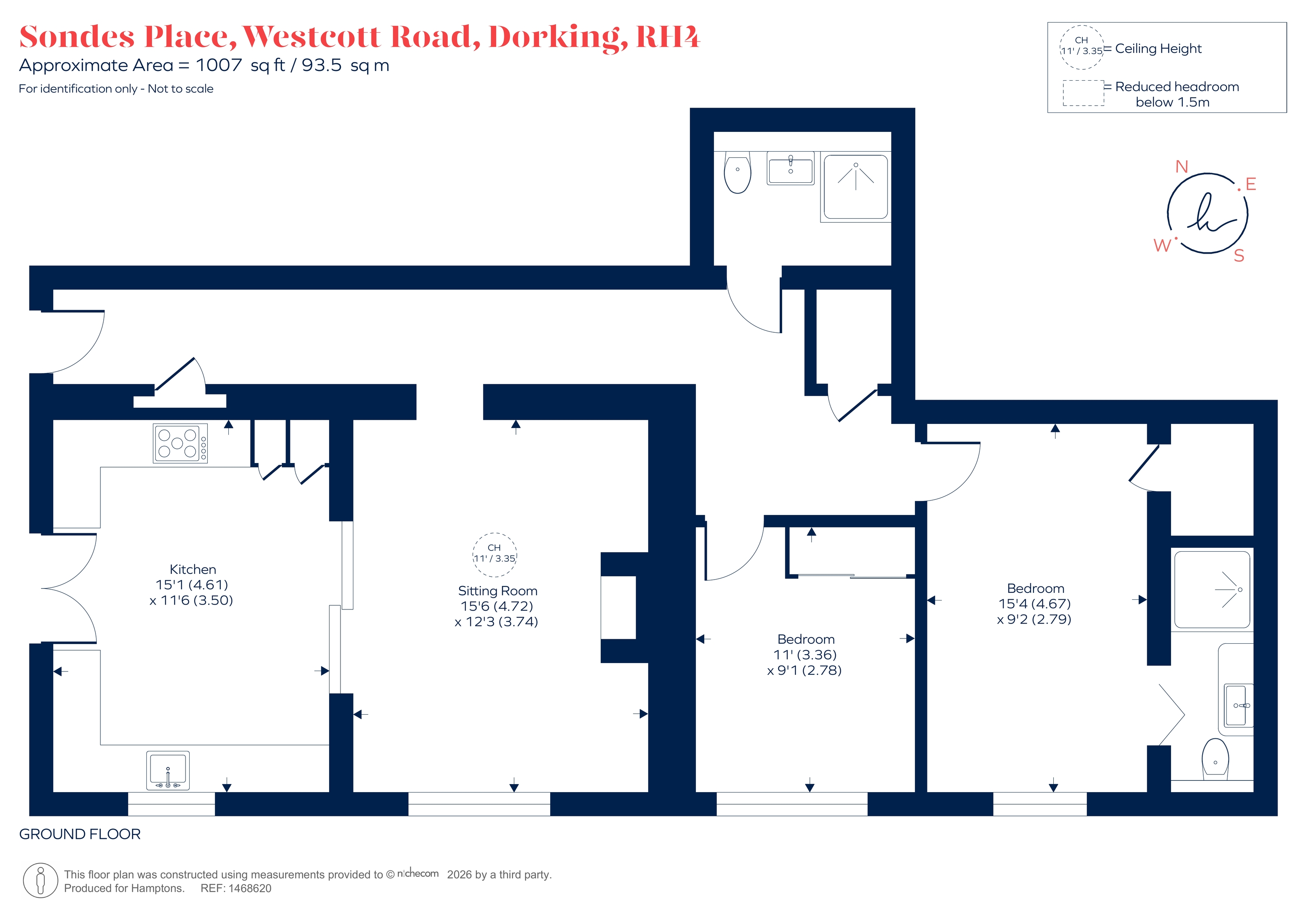 3, Sondes Place, Westcott Road, Dorking floorplan
