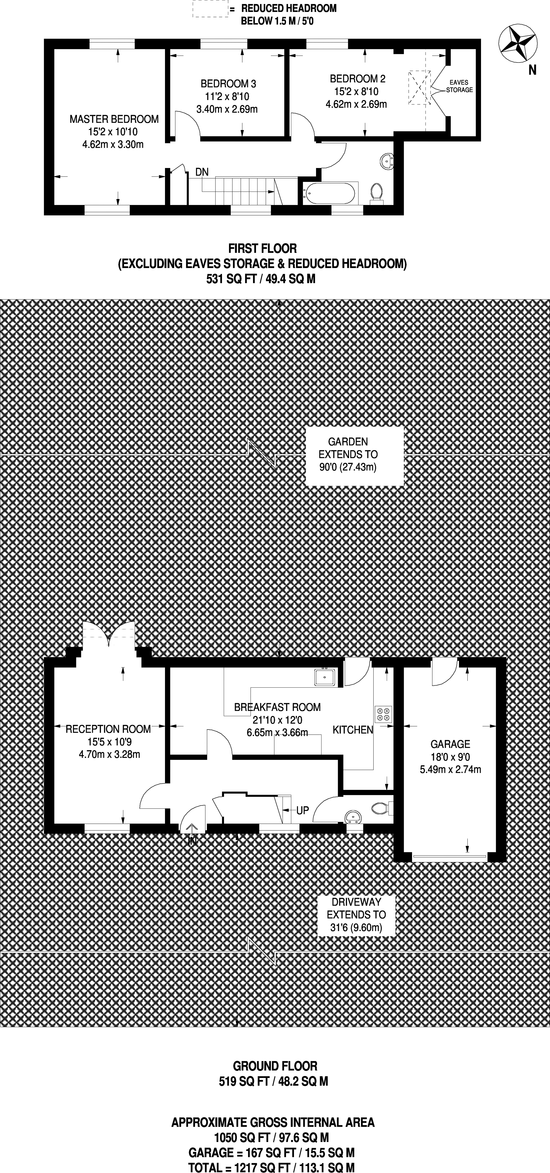 3 Bedrooms Detached house to rent in Pewley Bank, Guildford GU1