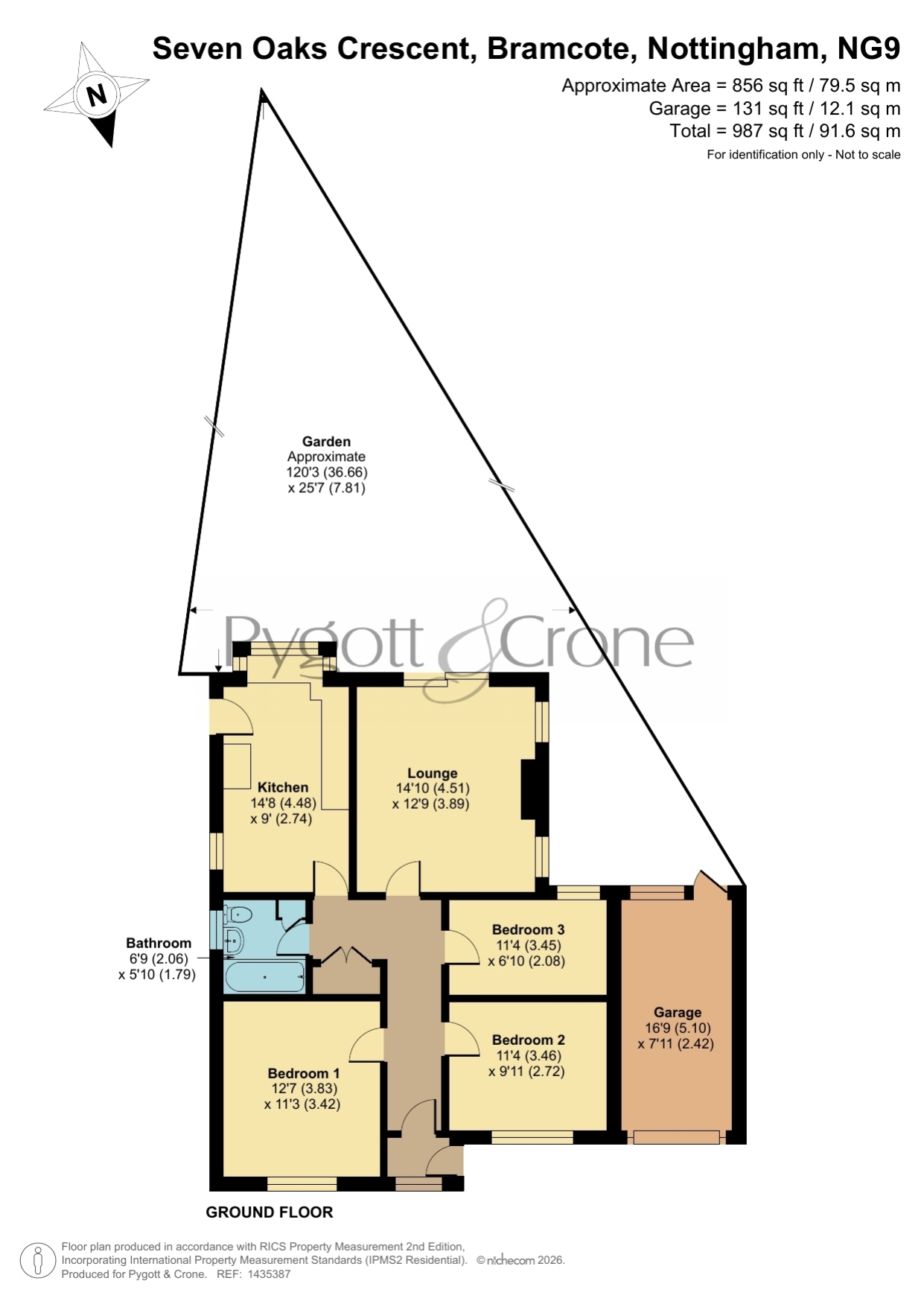 33, Seven Oaks Crescent, Nottingham floorplan