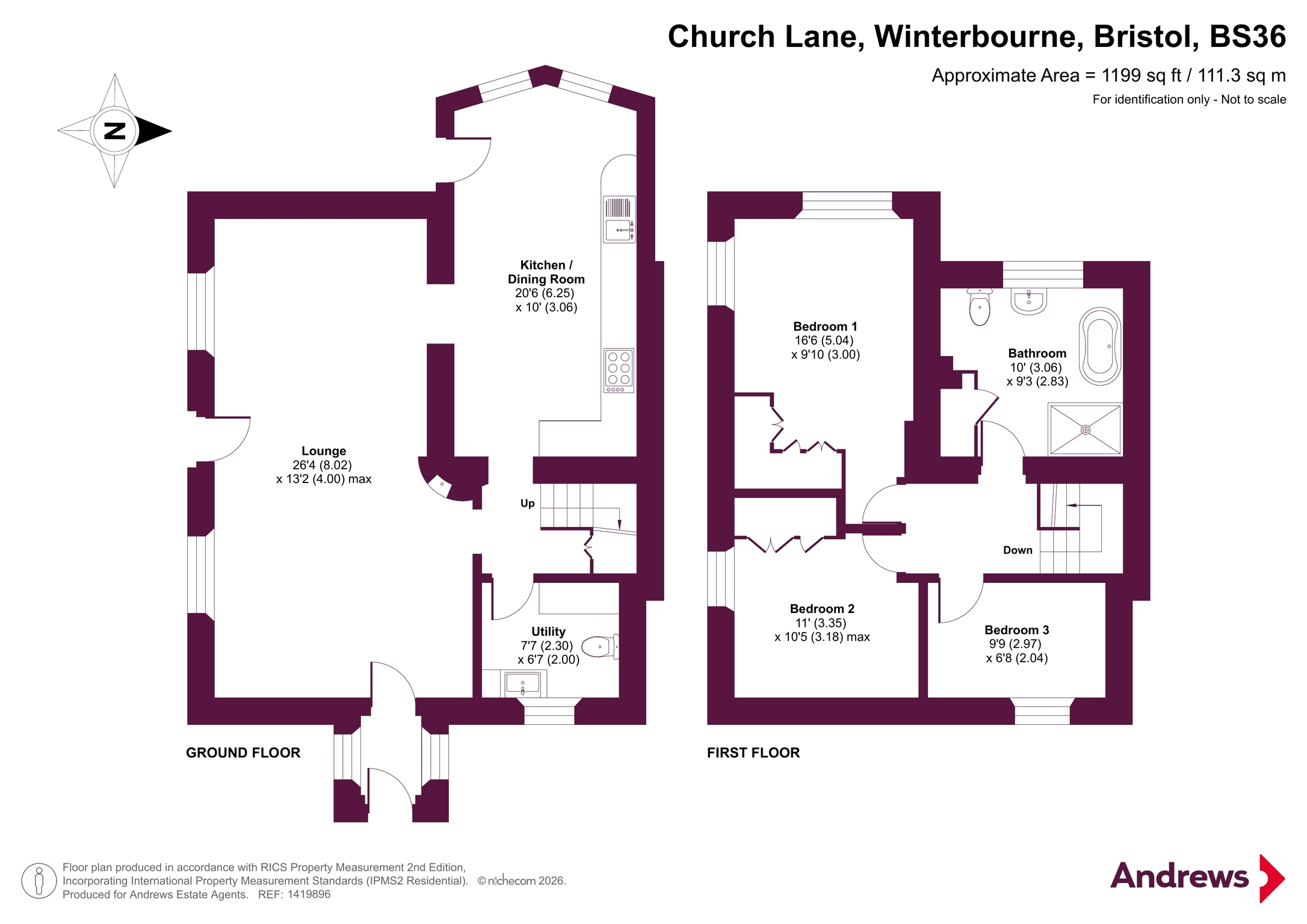 1 Court Farm Cottages,, Church Lane, Bristol floorplan