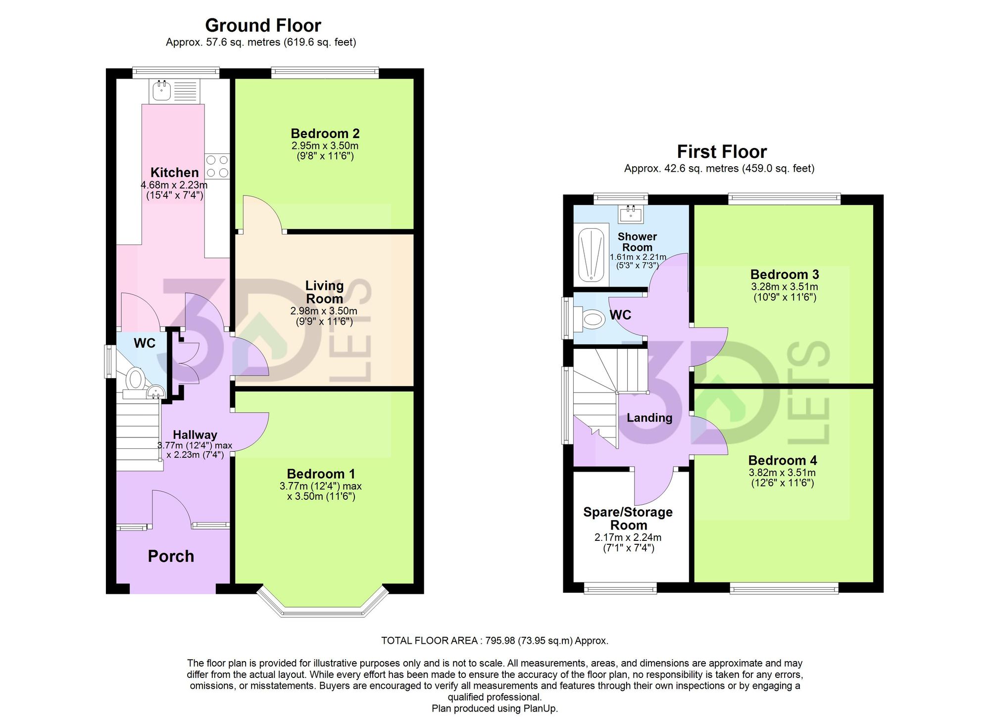 47 Highfield Road, Nottingham floorplan