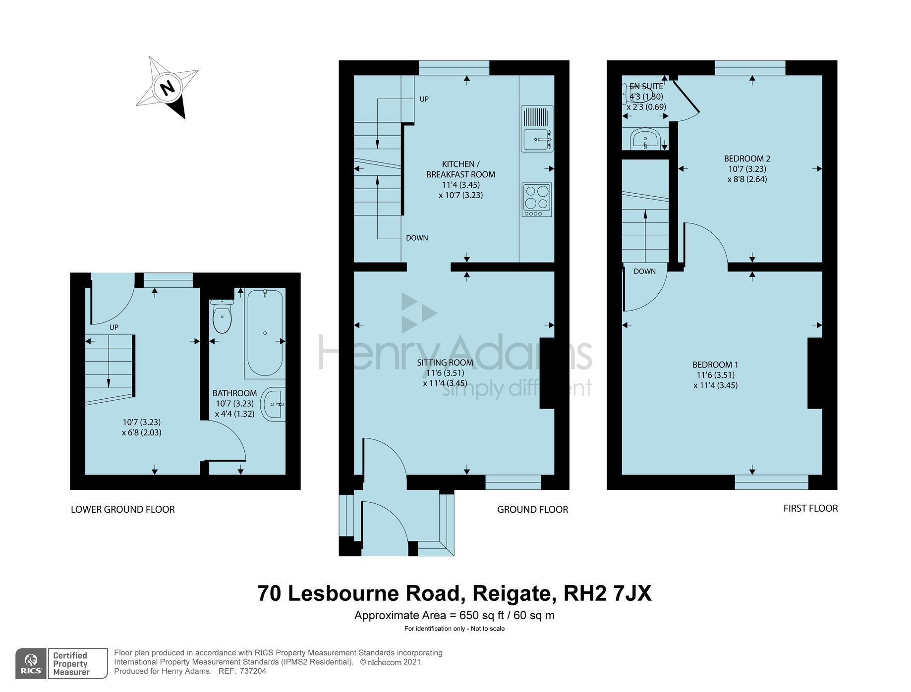 Lesbourne Road, Reigate RH2, 2 bedroom semidetached house for sale