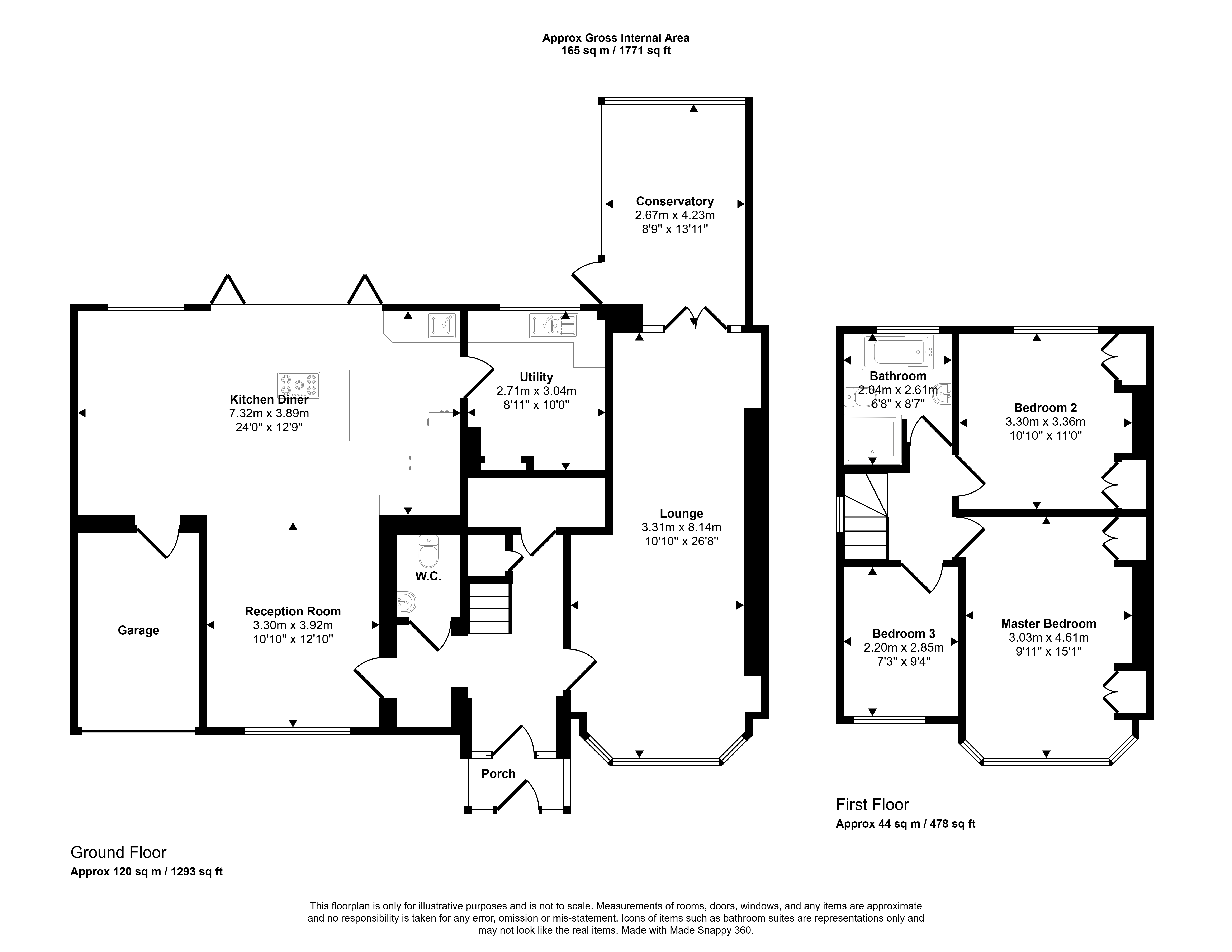 1, Brierdene Road, Whitley Bay floorplan