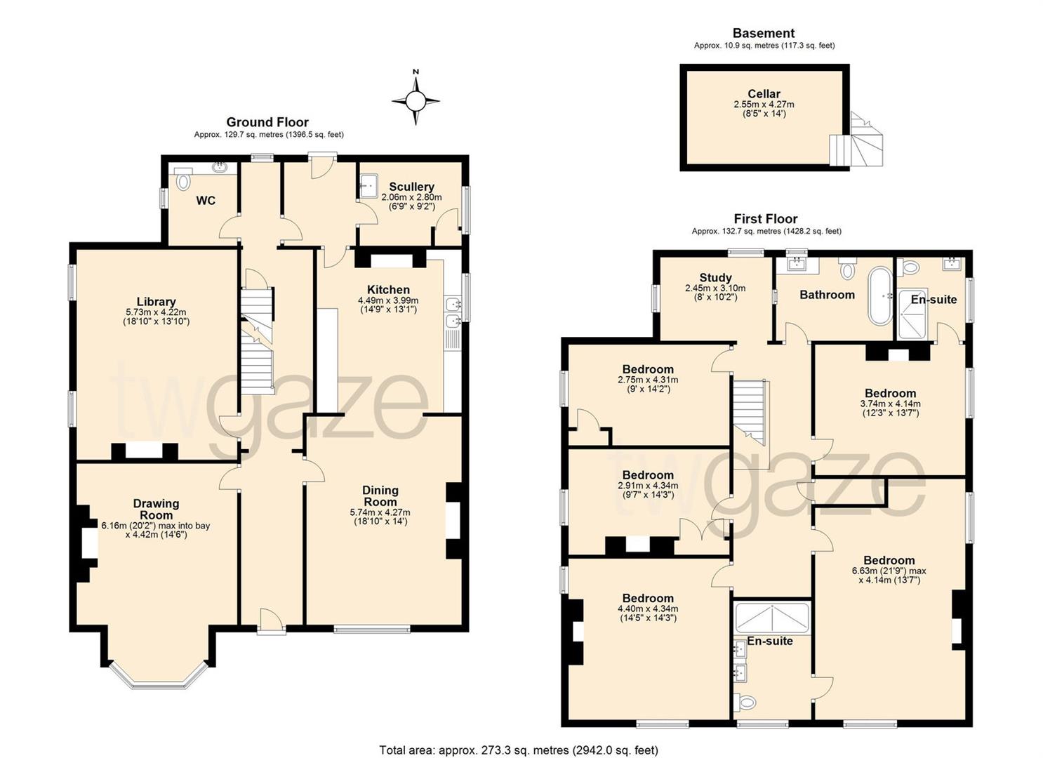 Oak Lodge, 95, Denmark Street, Diss floorplan