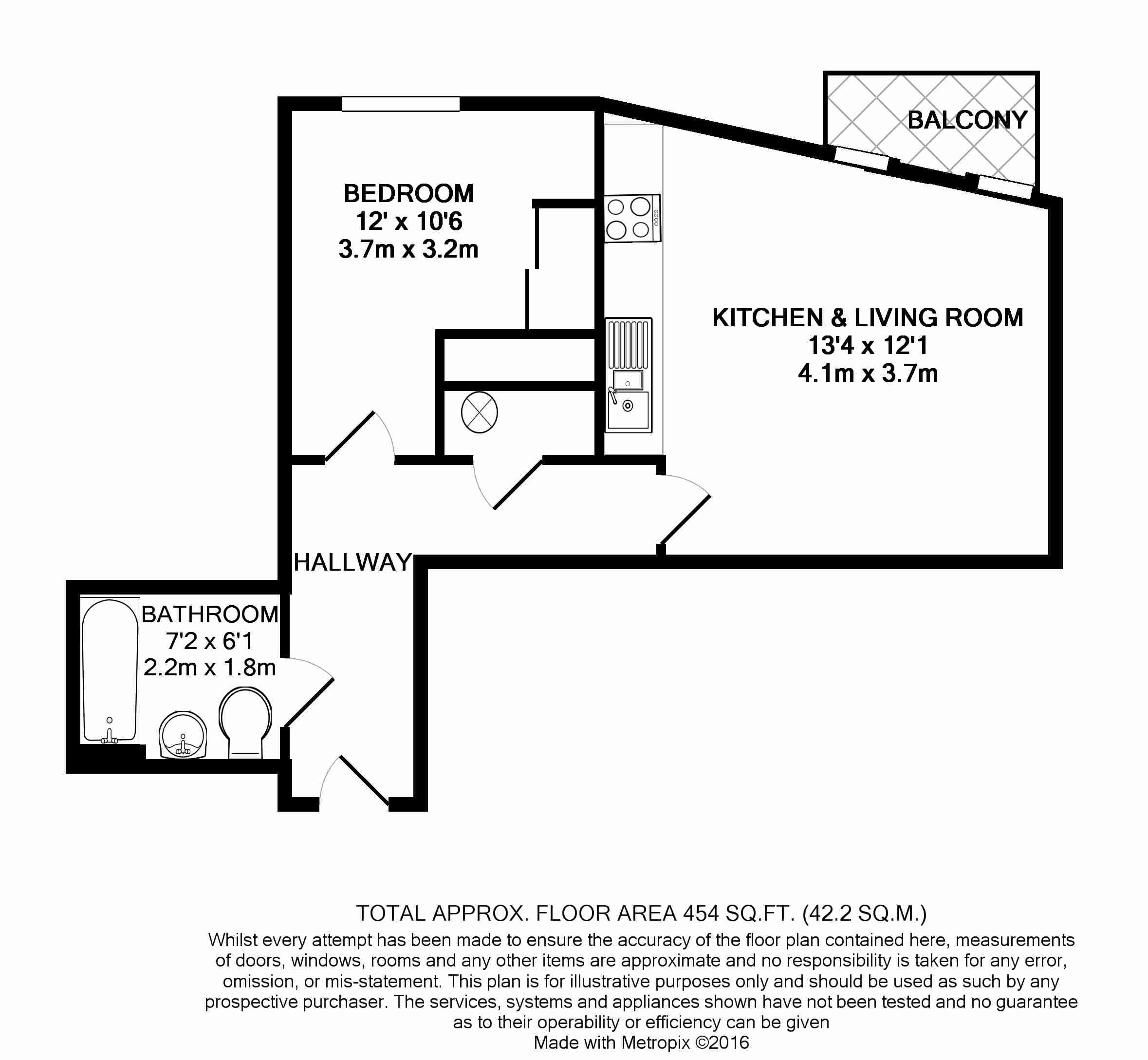 Flat 50, Poulton Court, Victoria Road, London floorplan