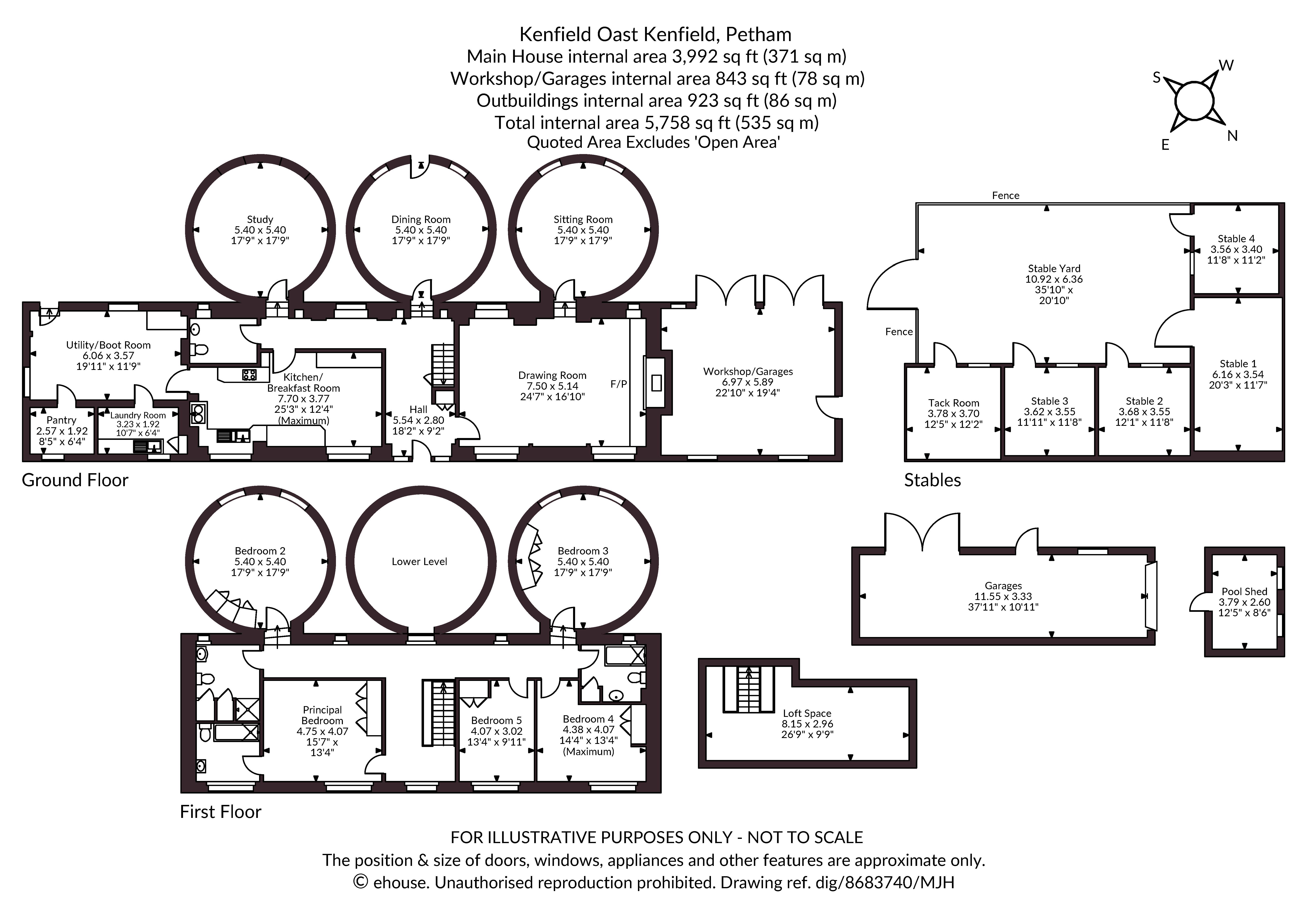 Kenfield Oast,, Kenfield, Kent floorplan