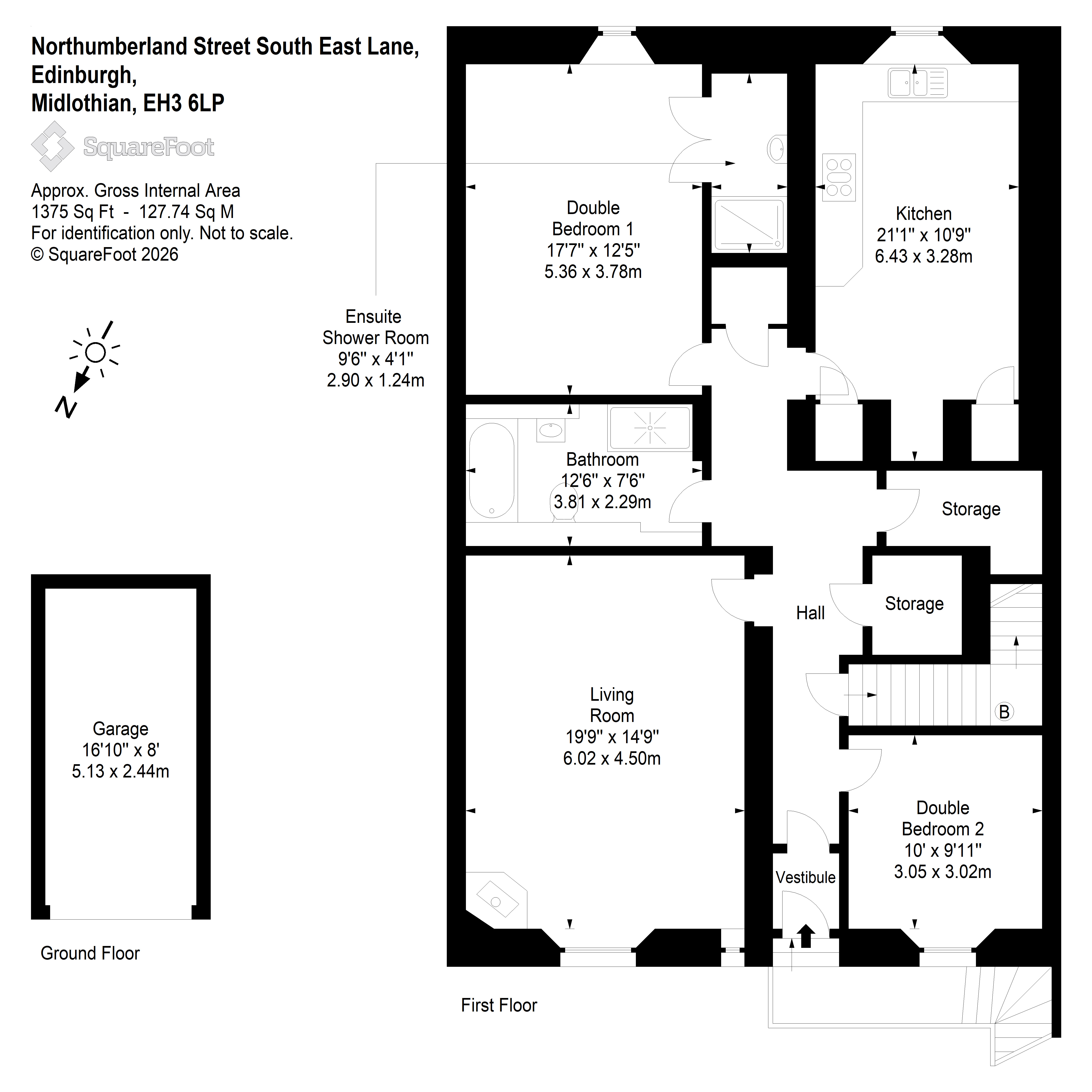 8B Northumberland Street South East Lane, New Town Edinburgh floorplan