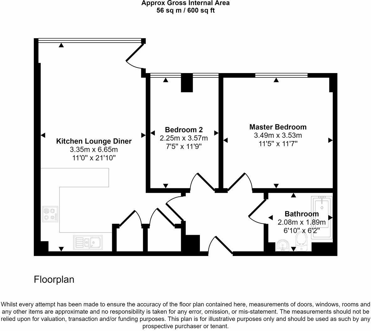 Apartment 15, 26, Pall Mall, Liverpool floorplan