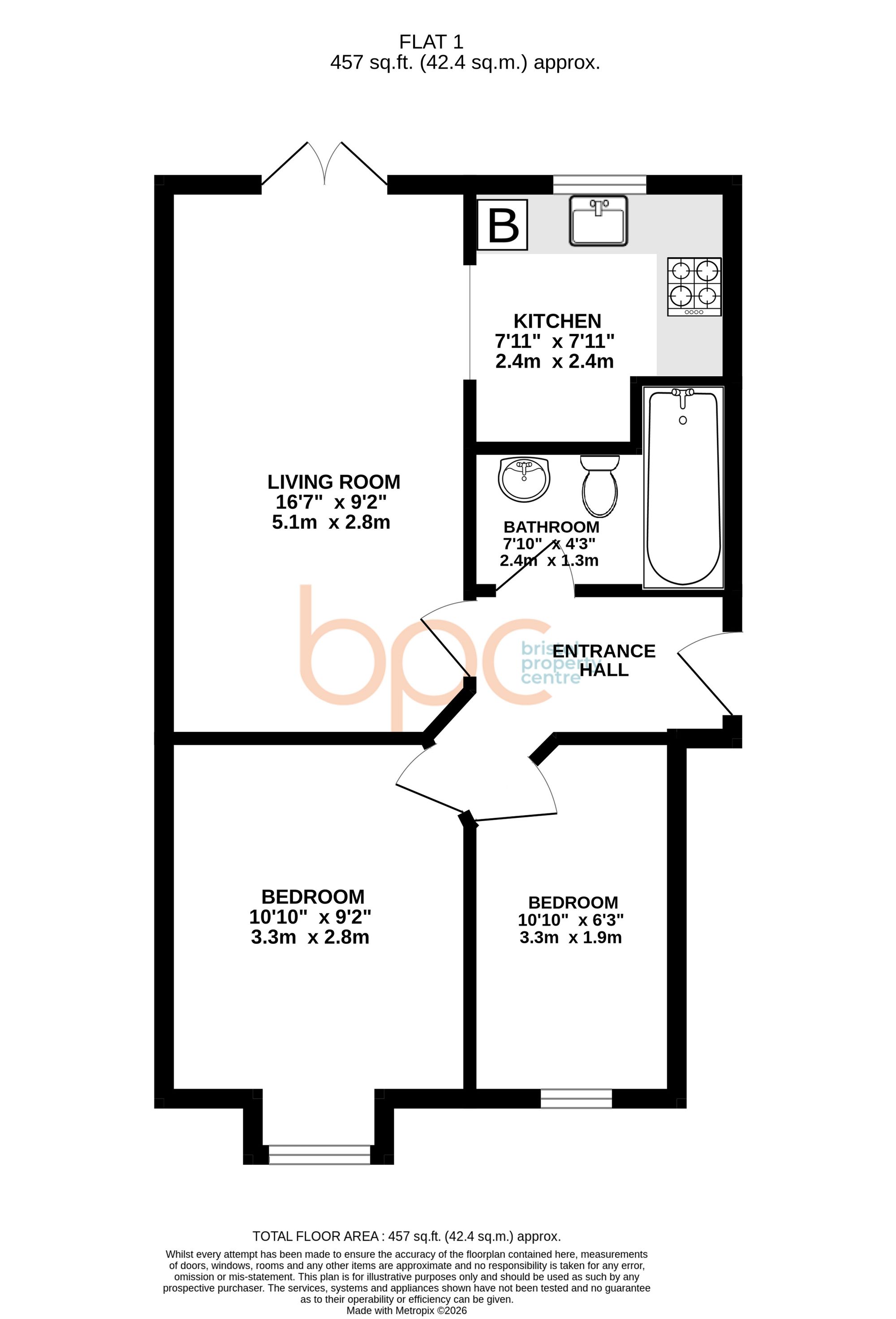 Flat 1 Sturminster Road, Sturminster Lodge Sturminster Road, Bristol floorplan