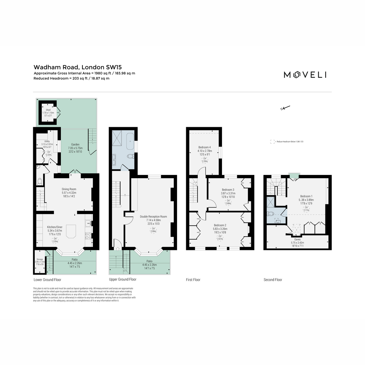 55, Wadham Road, London floorplan