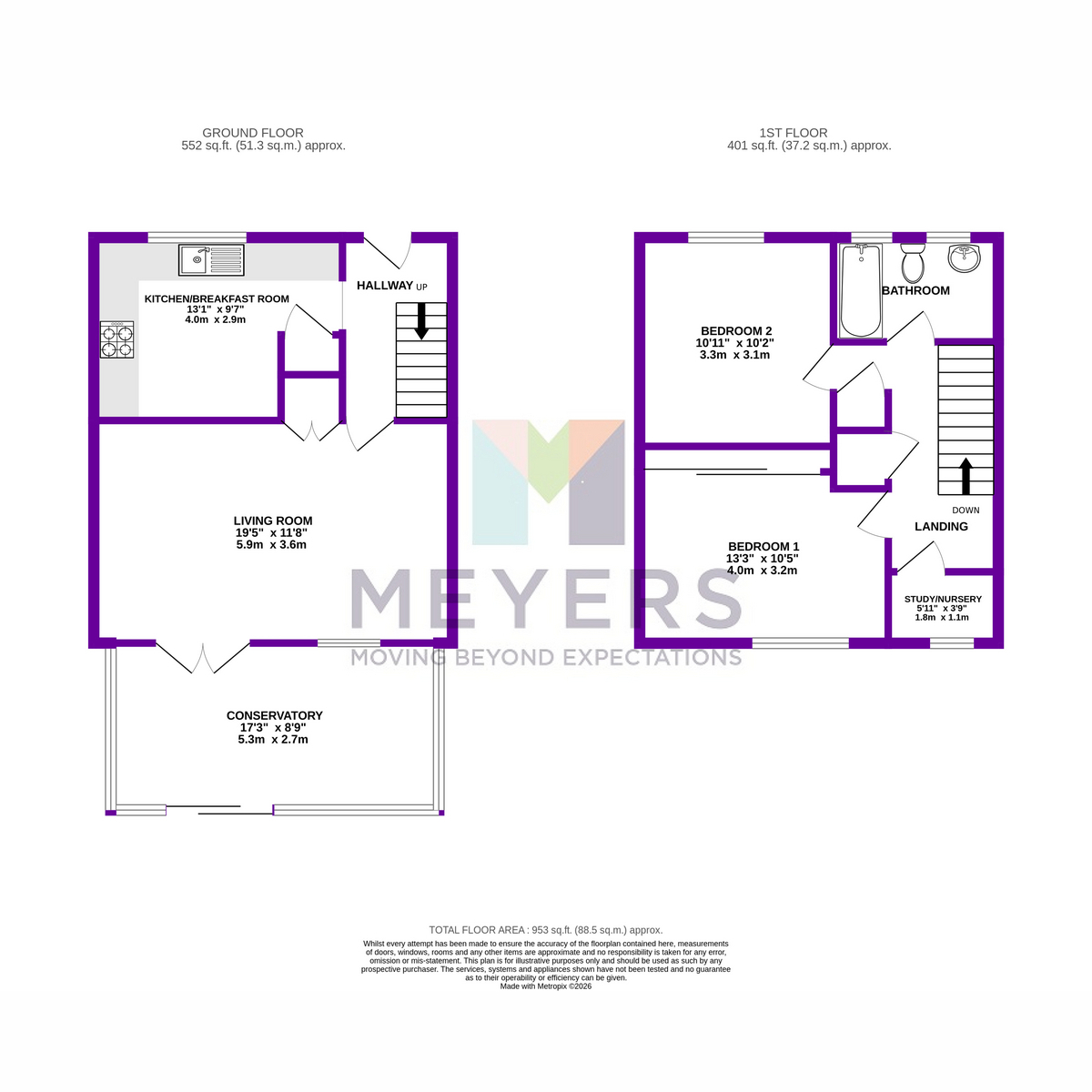 Noble Close, Bournemouth floorplan