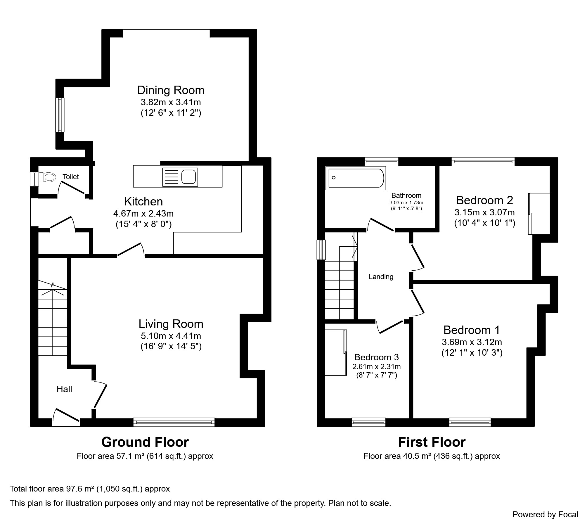 13, St. James Crescent, Pudsey floorplan
