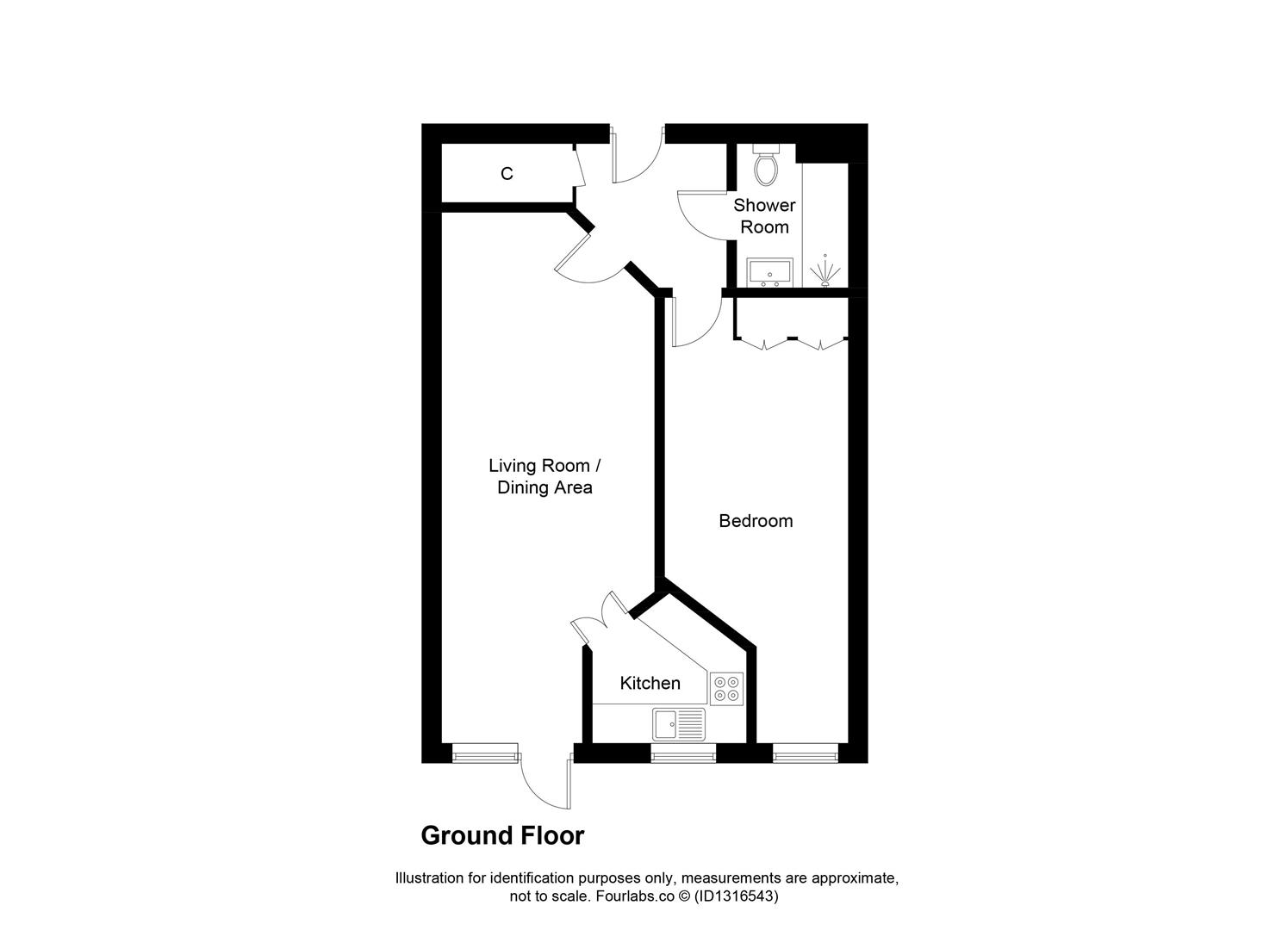 Flat 7, 1, Sandford Gate, Kirkcaldy floorplan