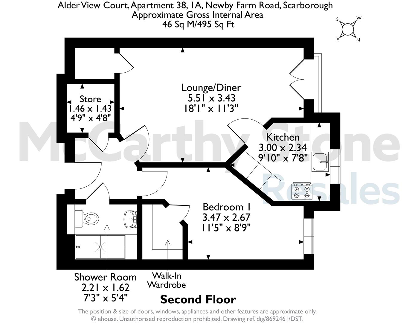 38 Alder View Court, Newby Farm Road, Scarborough floorplan