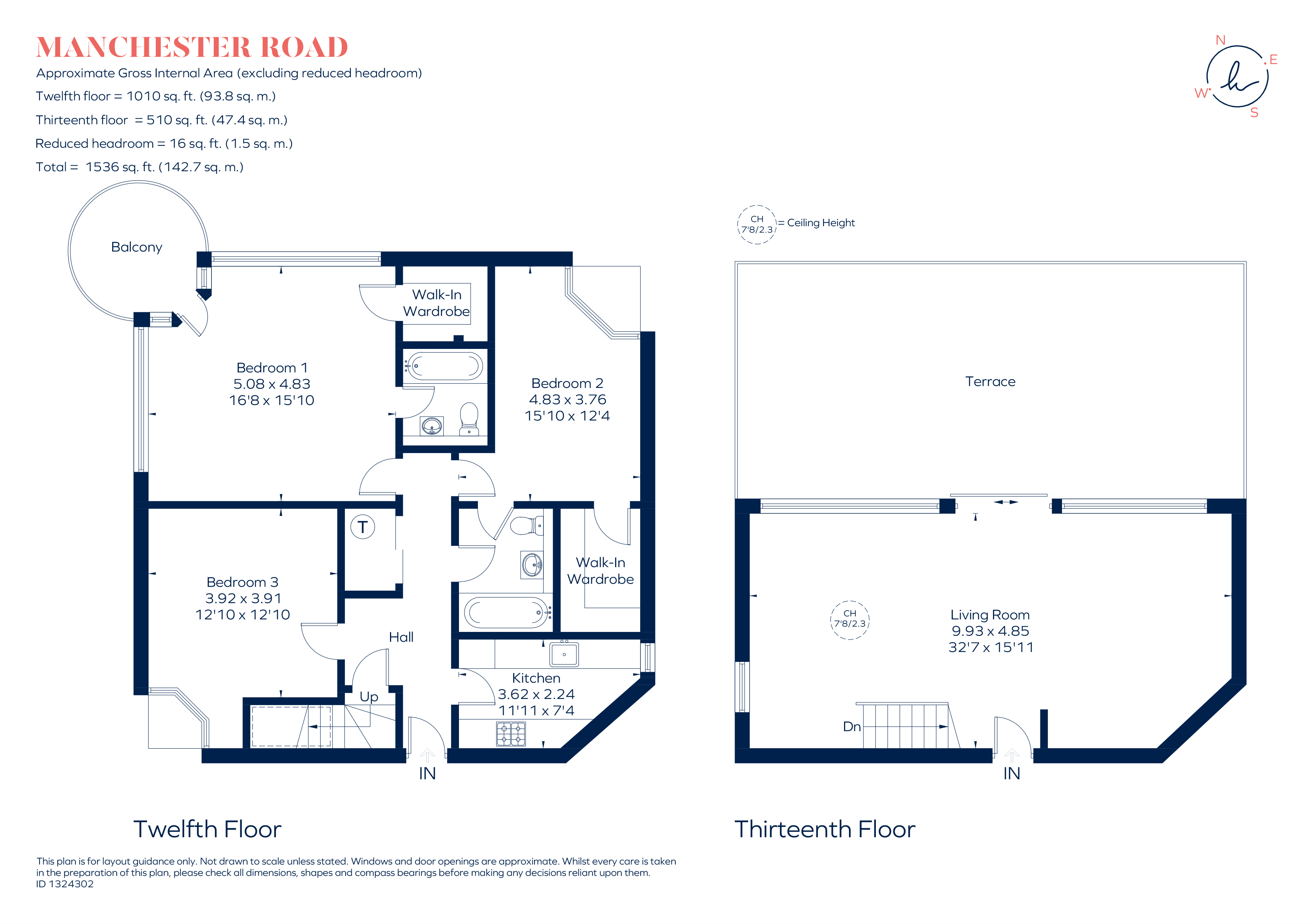 Flat 21, 416, Manchester Road, London floorplan
