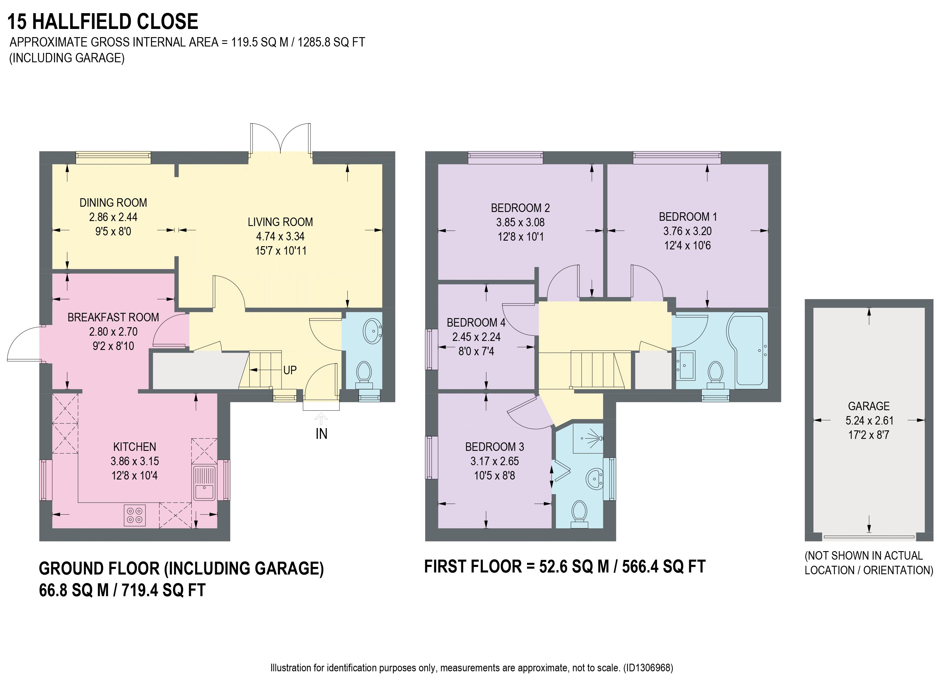15, Hallfield Close, Chesterfield floorplan