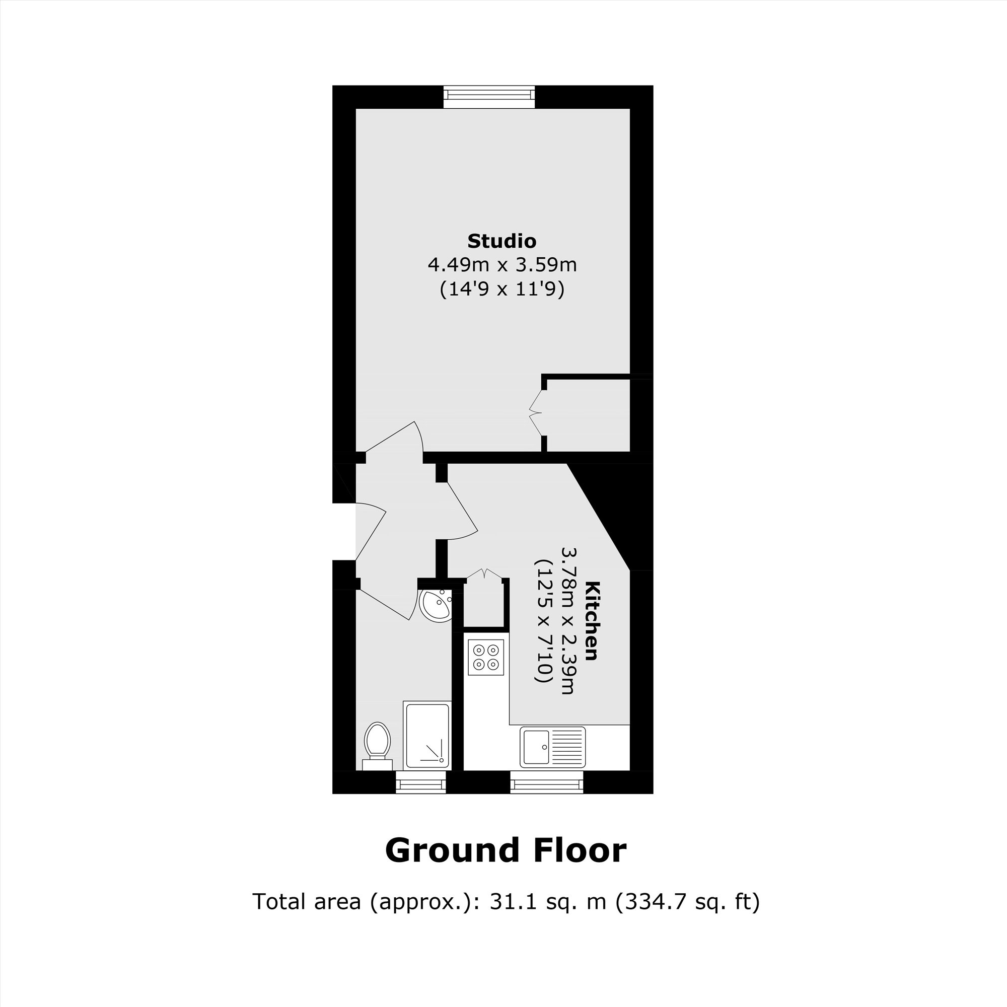 Flat 9, Rashleigh House, Thanet Street, London floorplan