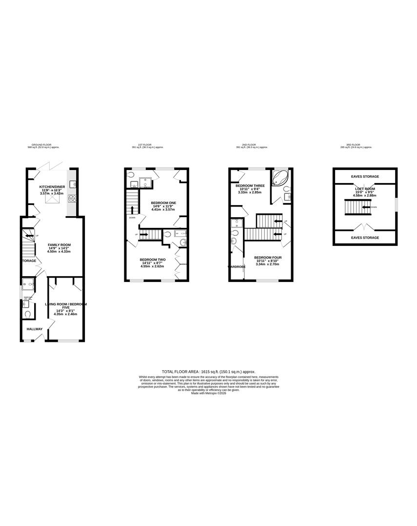 5, Knighton Close, Reading floorplan