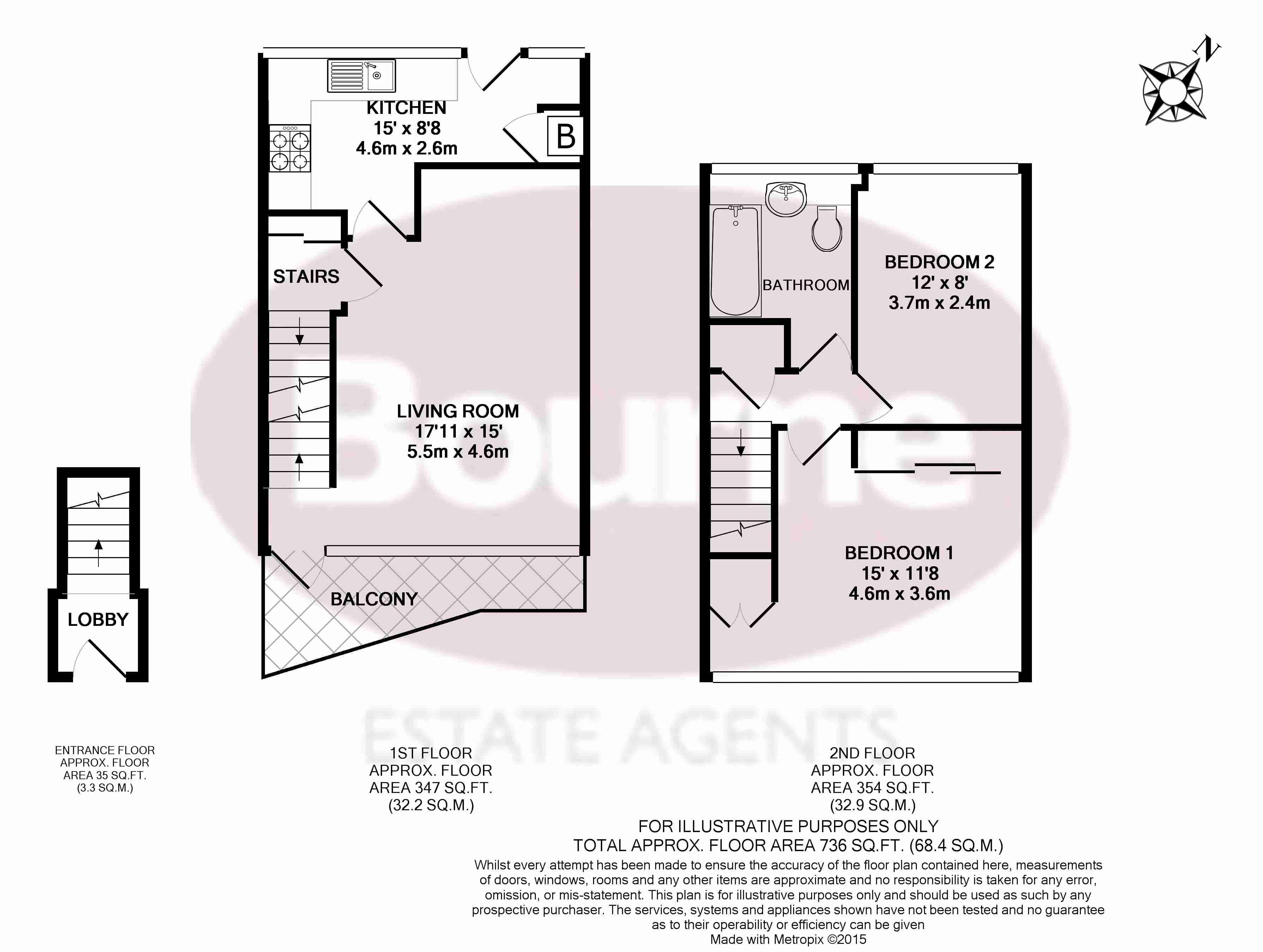 2 Bedrooms Flat to rent in South Street, Farnham GU9