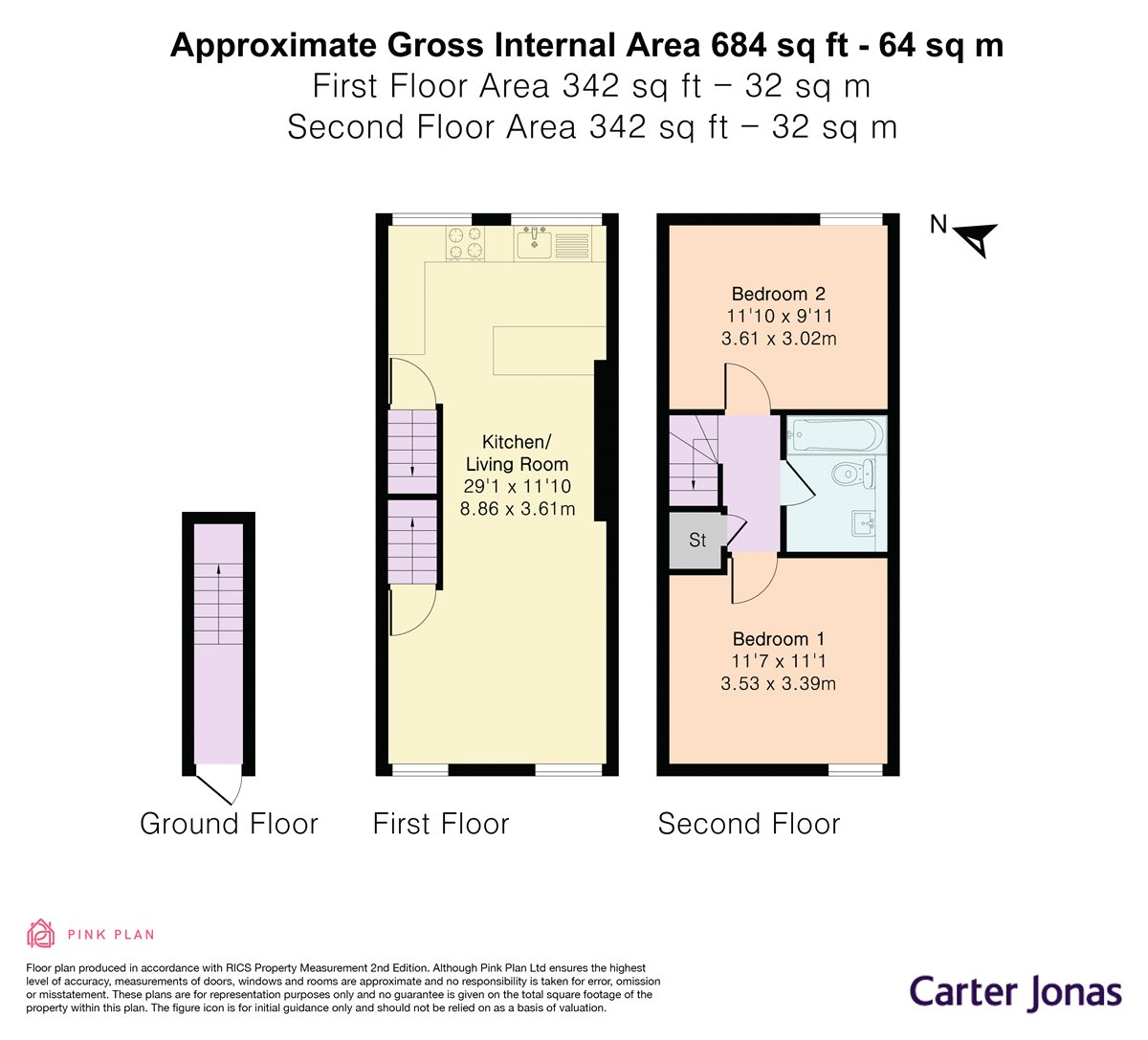 Upper Flat, 115, Harefields, Oxfordshire floorplan