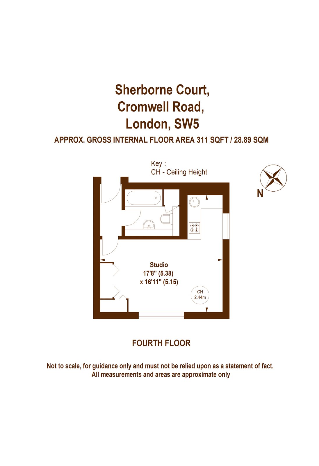 Flat 97 Sherborne Court, 180-186, Cromwell Road, London floorplan