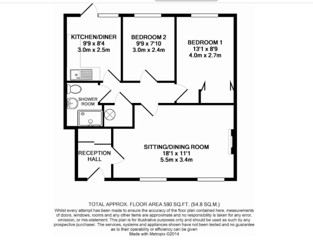 Flat 13, Gaskell Court,, Thornton End, Alton floorplan