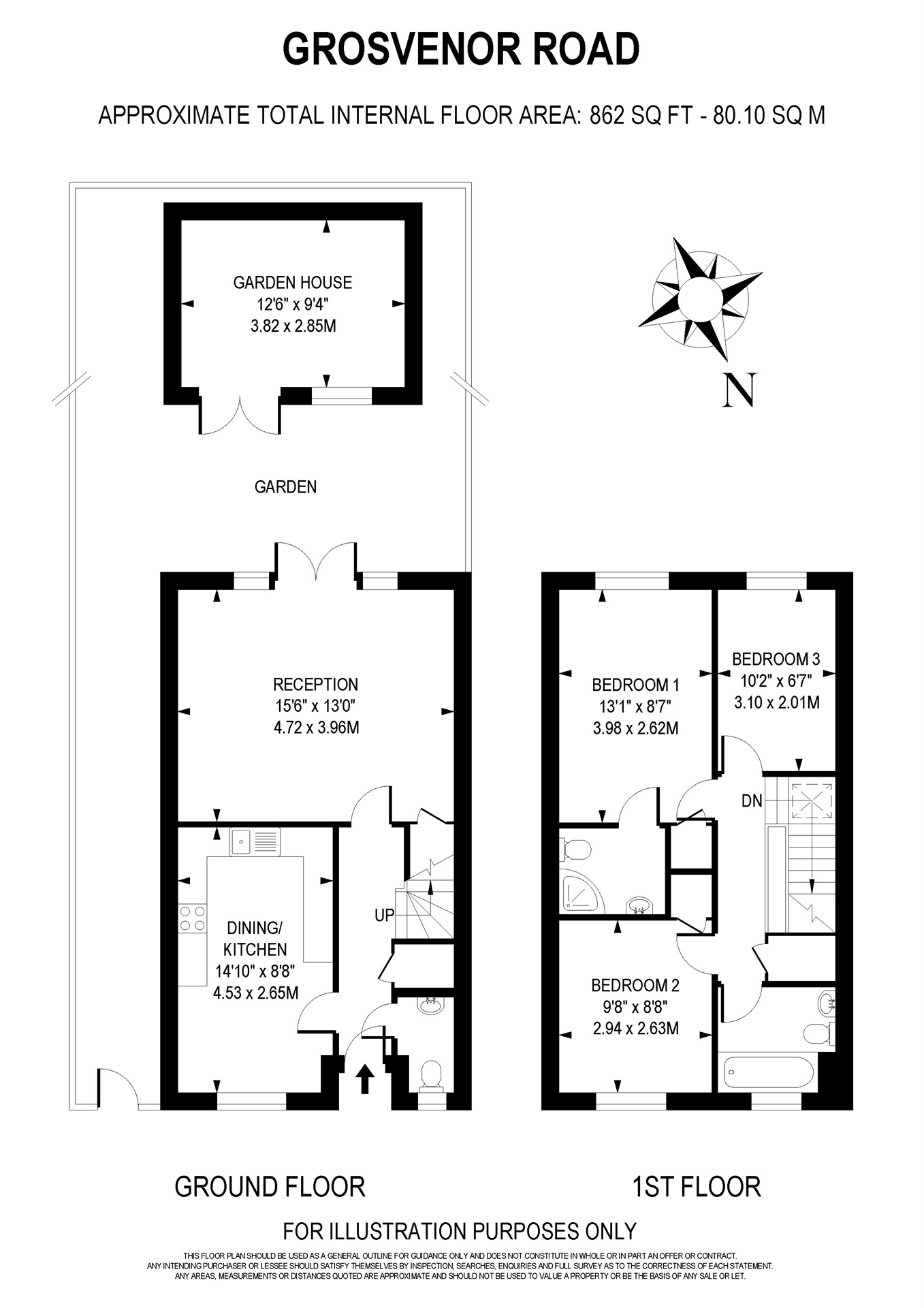 3 Bedrooms End terrace house for sale in Grosvenor Road, Epsom KT18