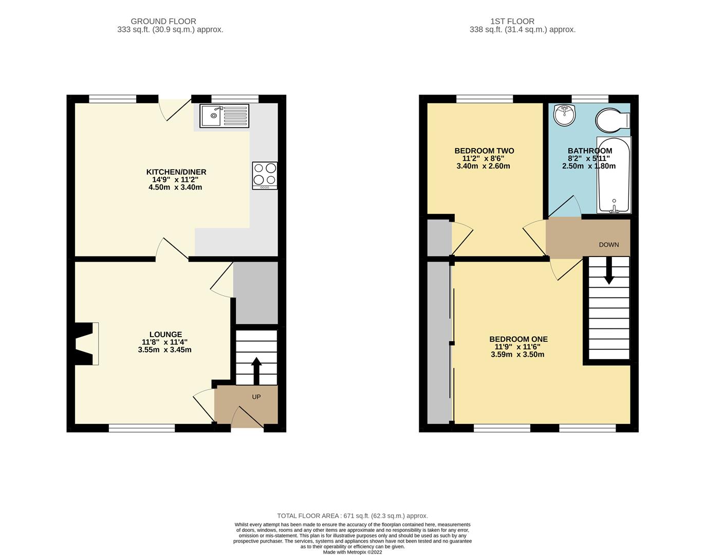 Briary Cottages, Easington floorplan