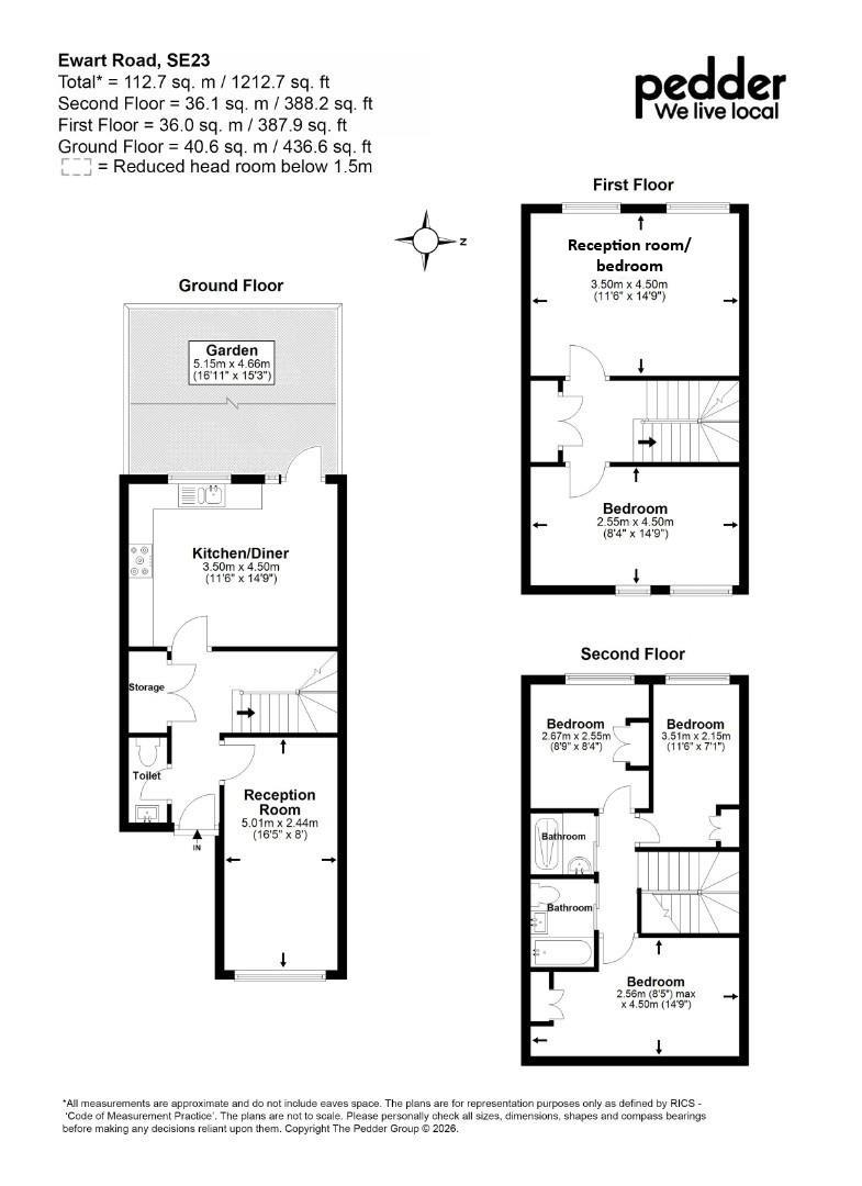 57, Ewart Road, London floorplan