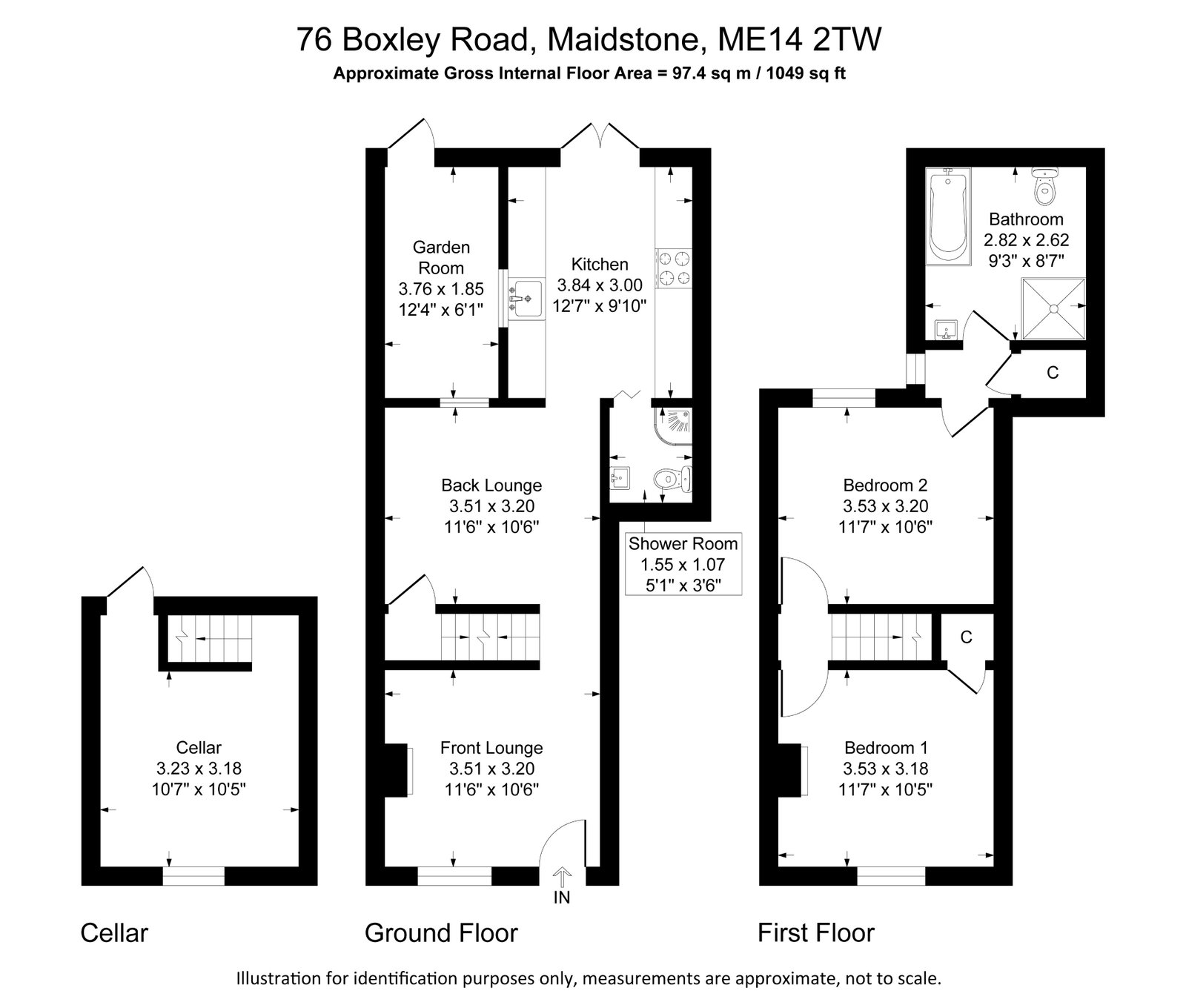 76, Boxley Road, Maidstone floorplan