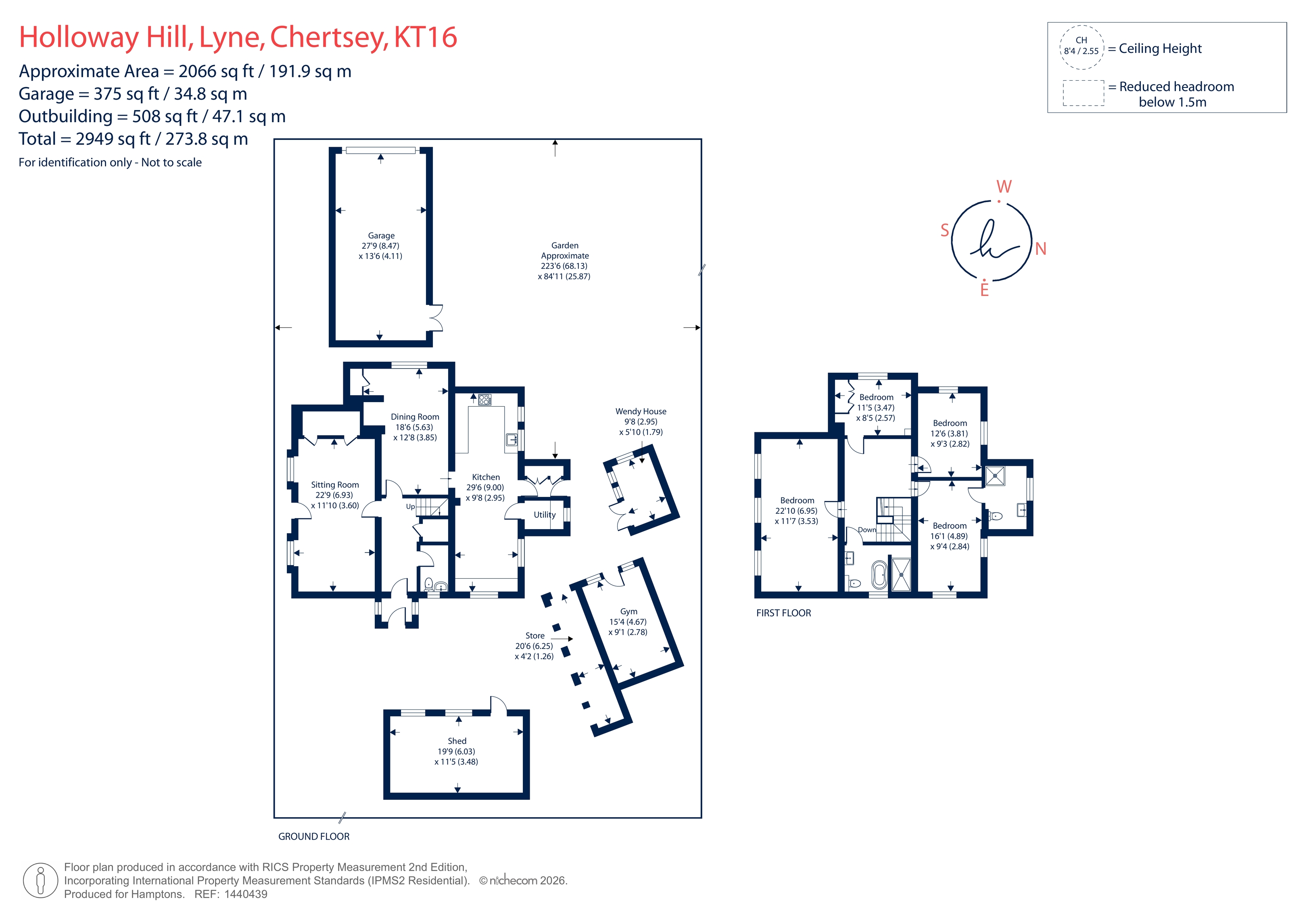 Arbon Cottage, Holloway Hill, Chertsey floorplan