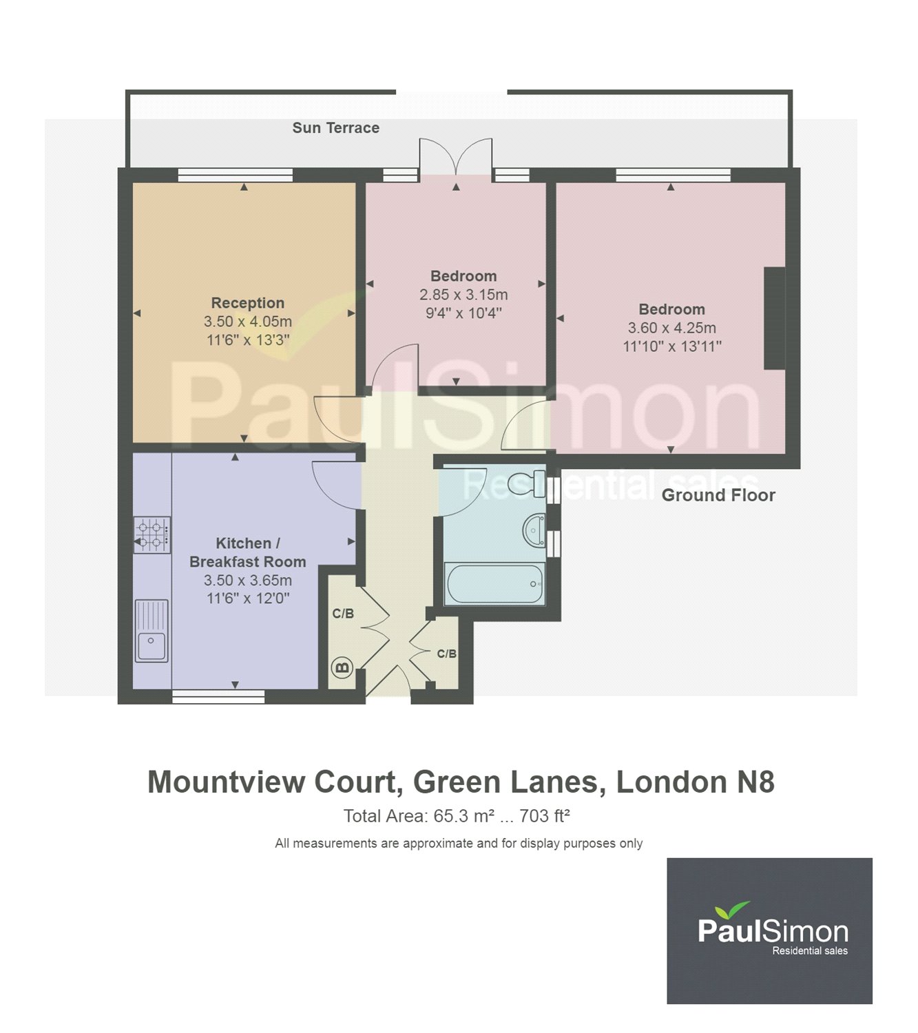 2 Bedrooms Flat for sale in Mountview Court, Green Lanes, Harringay, London N8
