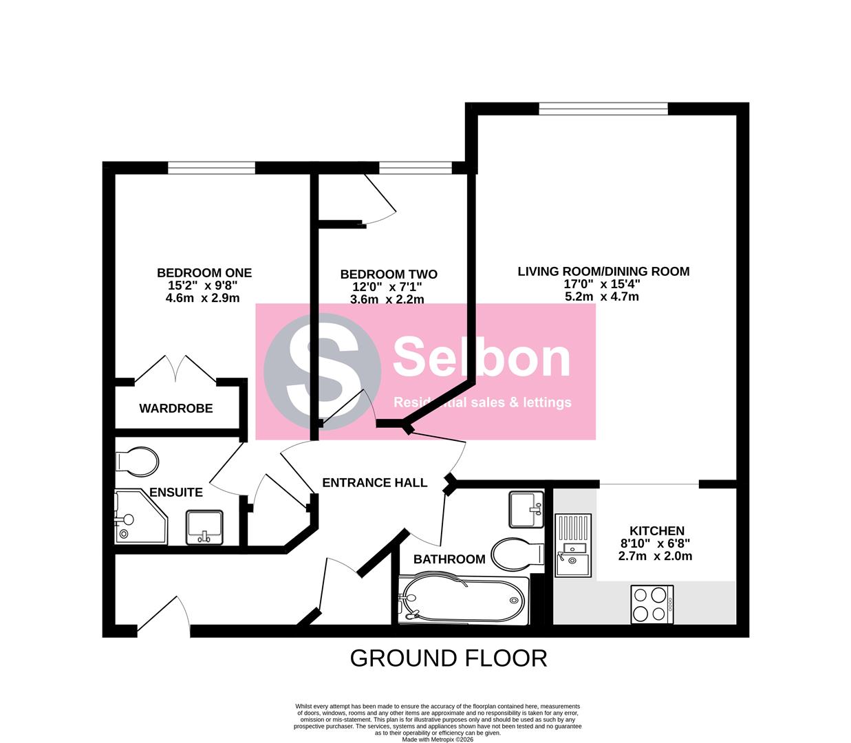 Flat 21, The Byfrons, Boundary Road, Farnborough floorplan