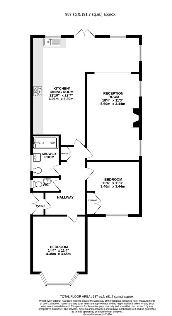 58, Vicarage Road, Hornchurch floorplan