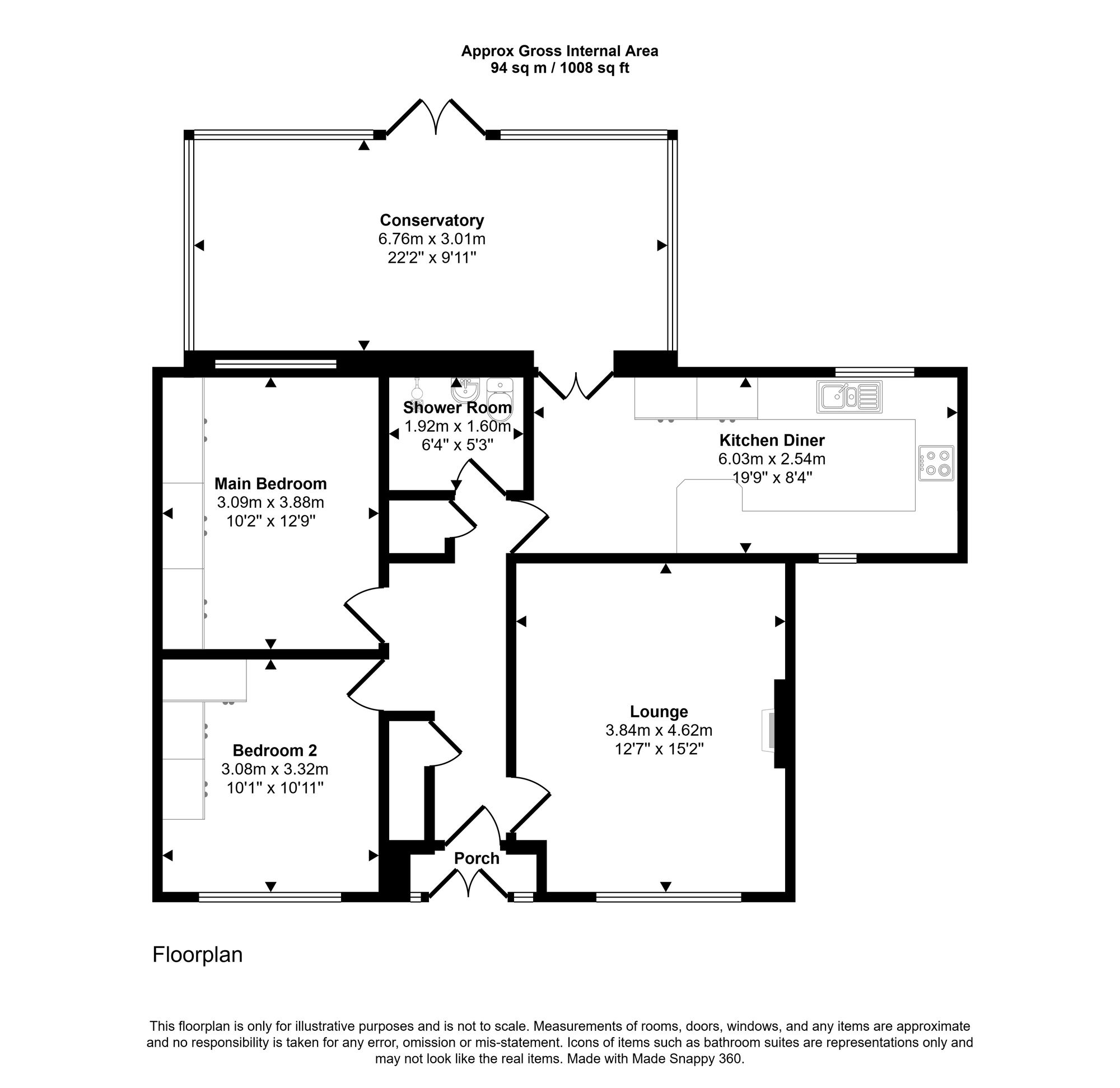 47 Knightshill Crescent, Wigan floorplan