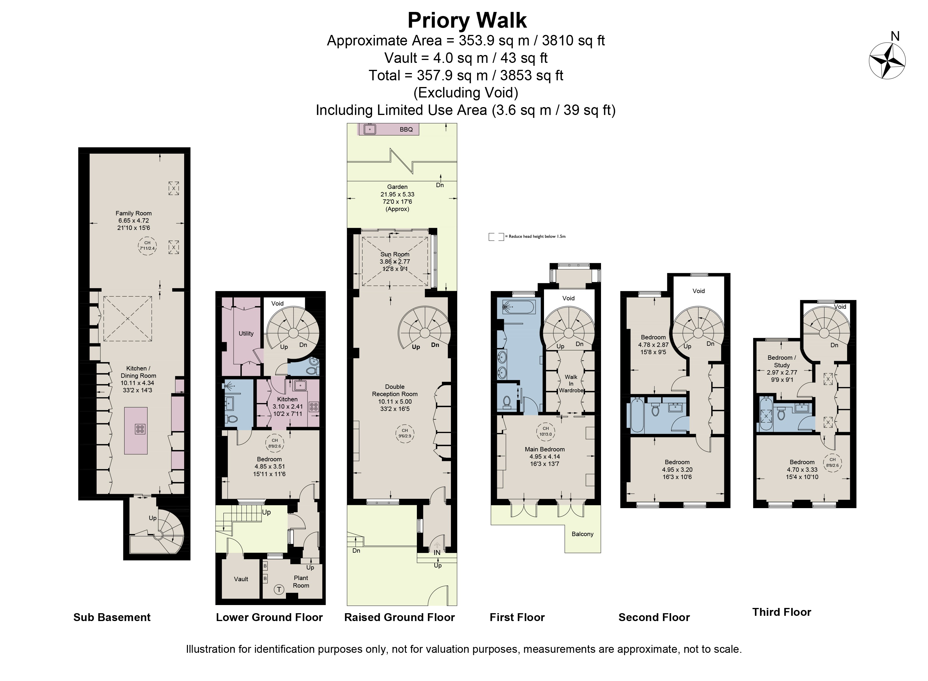 10, Priory Walk, London floorplan