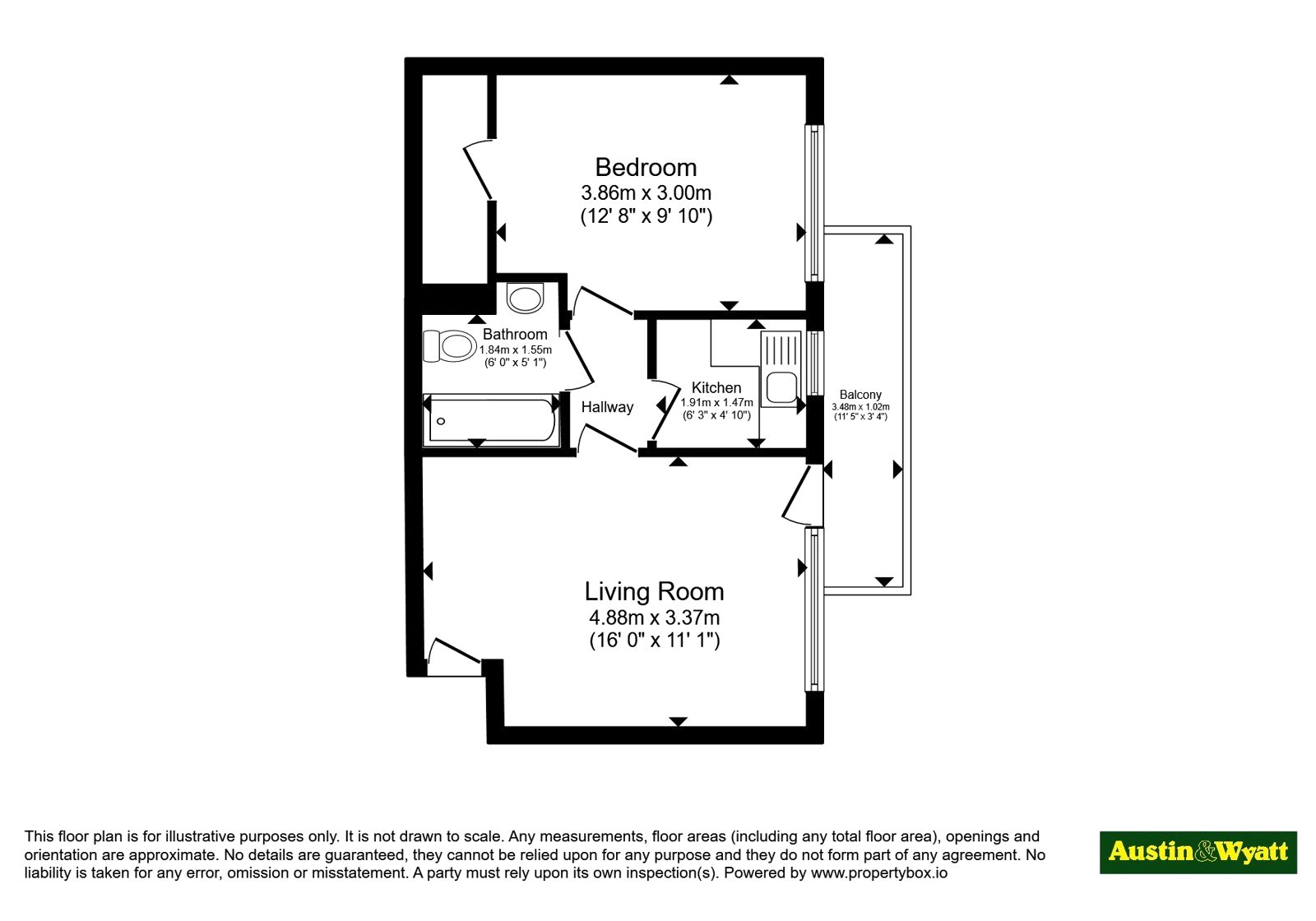 Flat 29, Poole floorplan