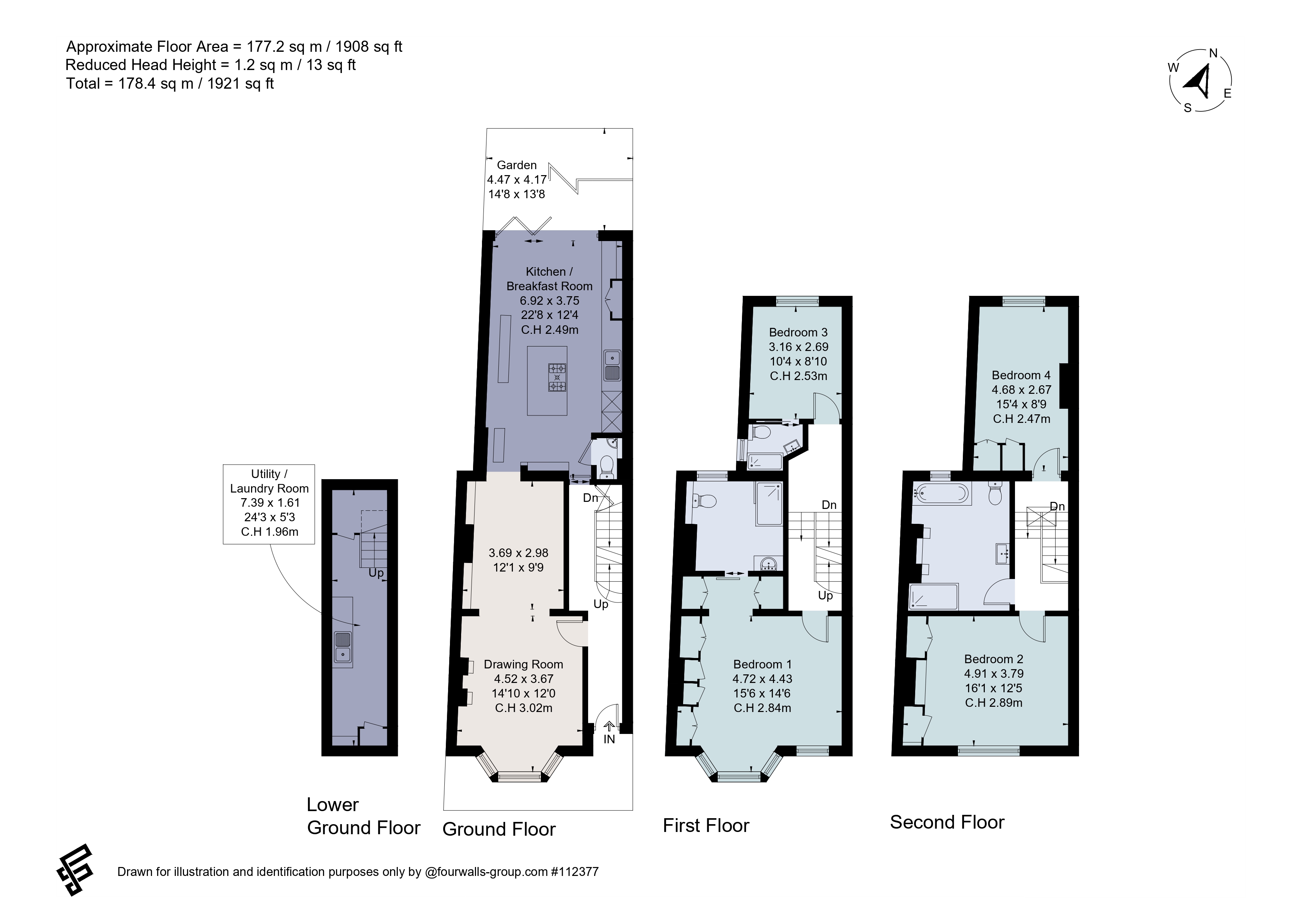 134, Hurlingham Road, London floorplan