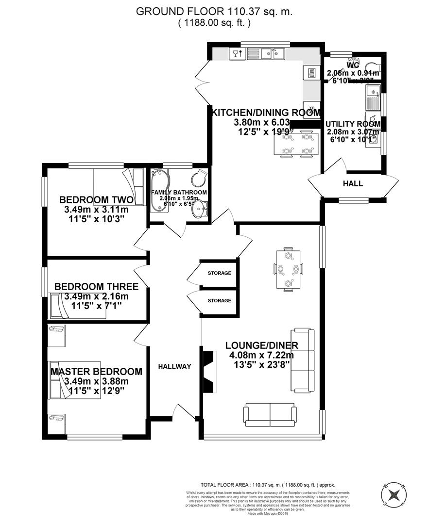 3 Bedrooms Detached bungalow for sale in Washington Lane, Euxton, Chorley PR7