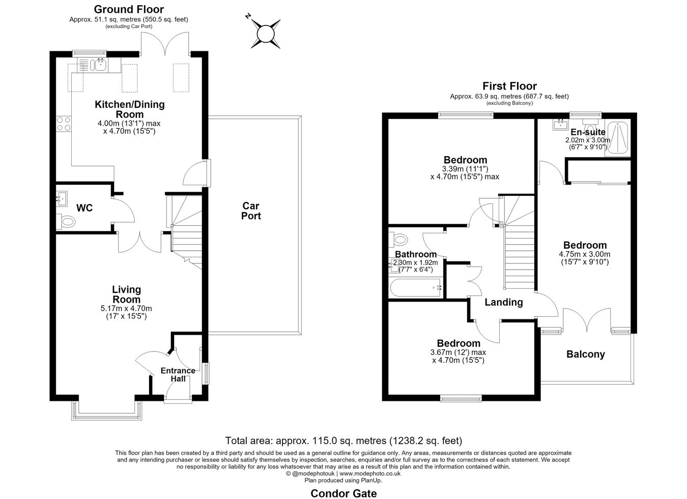 7, Condor Gate, Chelmsford floorplan