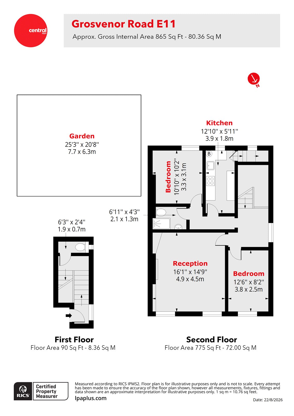 Flat 4, 28, Grosvenor Road, London floorplan